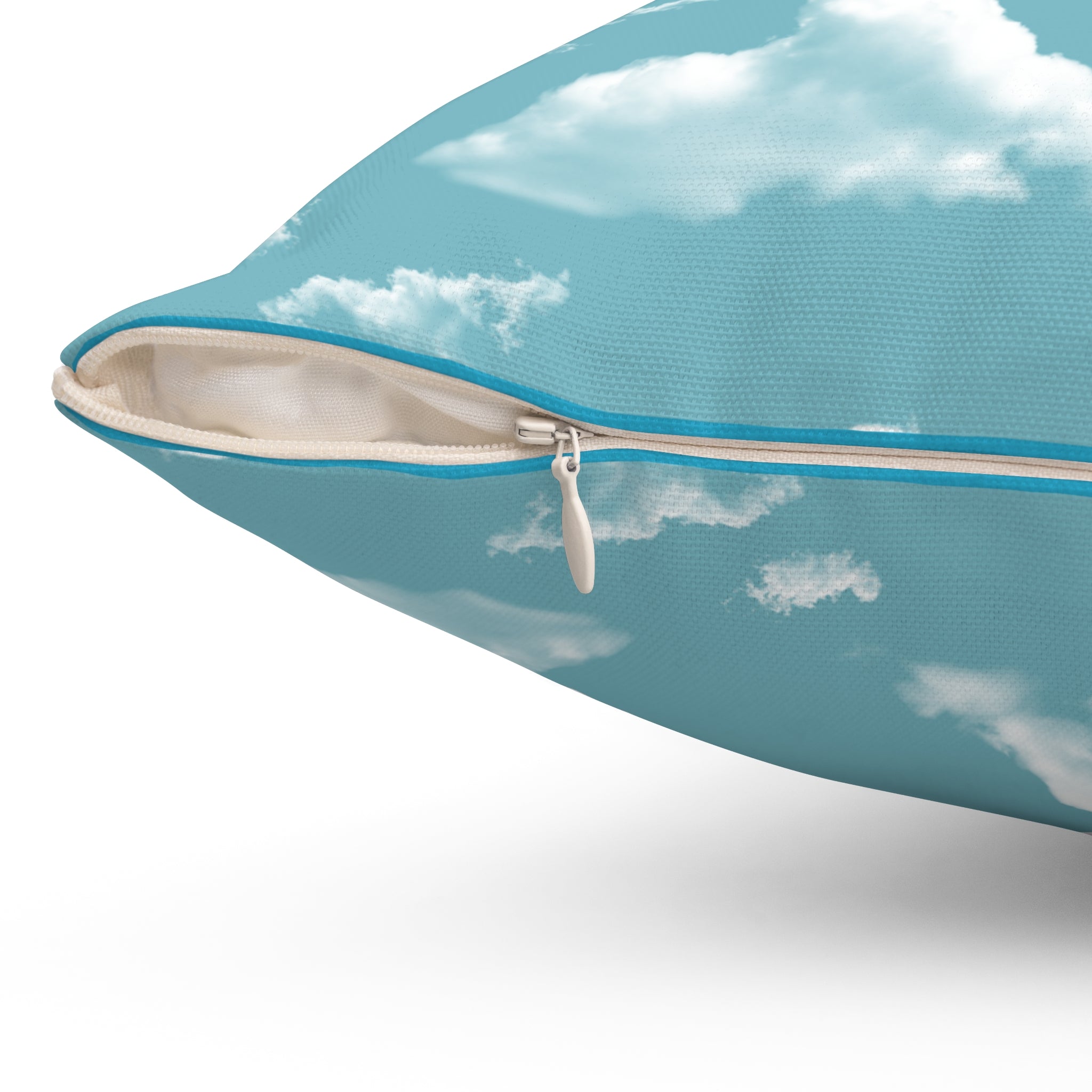 Blue Sky Clouds Y2K Pillow