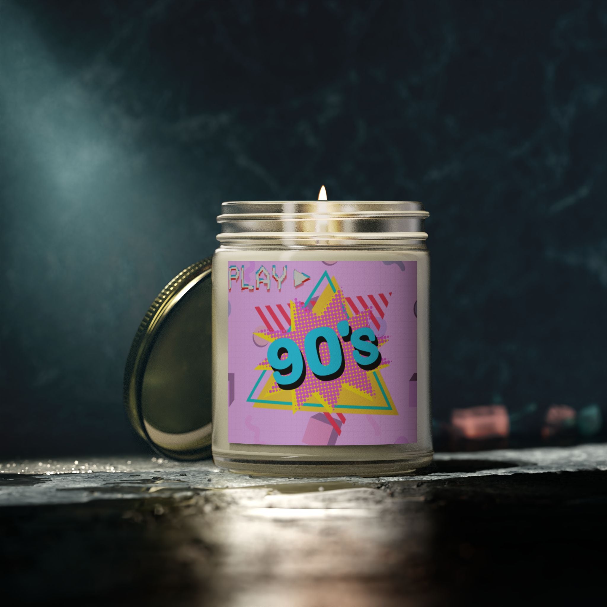 90s Play Button Candle 📼🕯️