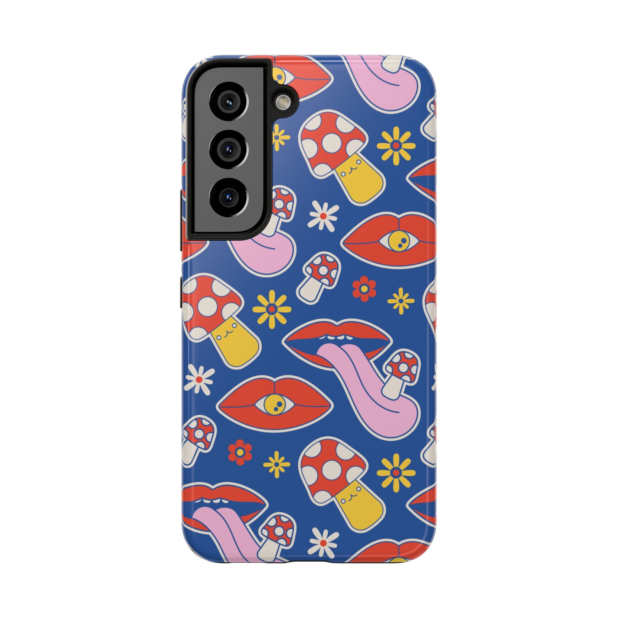 70s Lips Mushrooms Flower Power Phone Case 🌼💋🍄