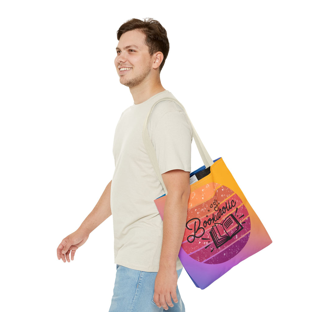 📚 60s Bookaholic Retro Tote Bag