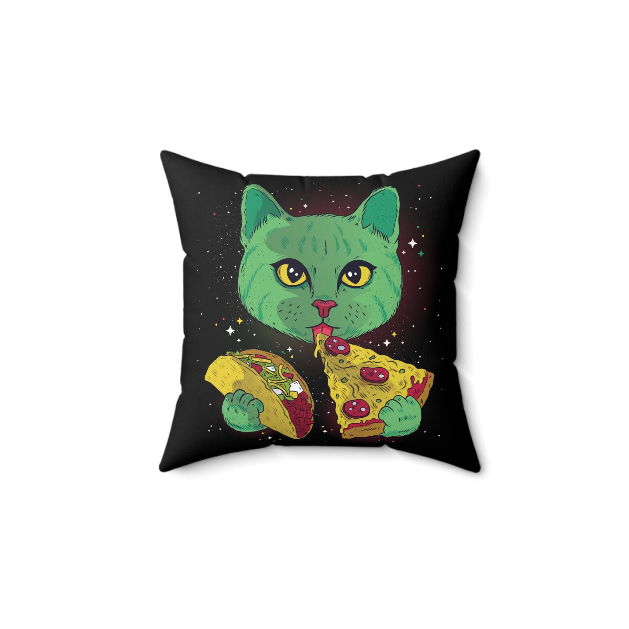 Kosmic Y2K Kitty Pillow