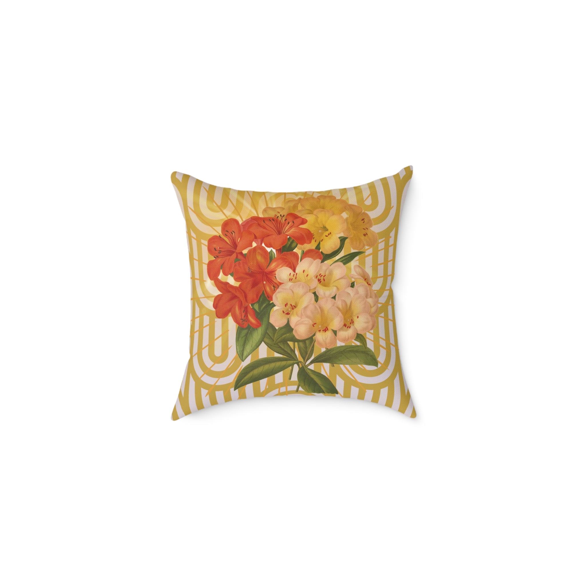 Copy of 50s Vintage Floral Truck Canvas Pillow