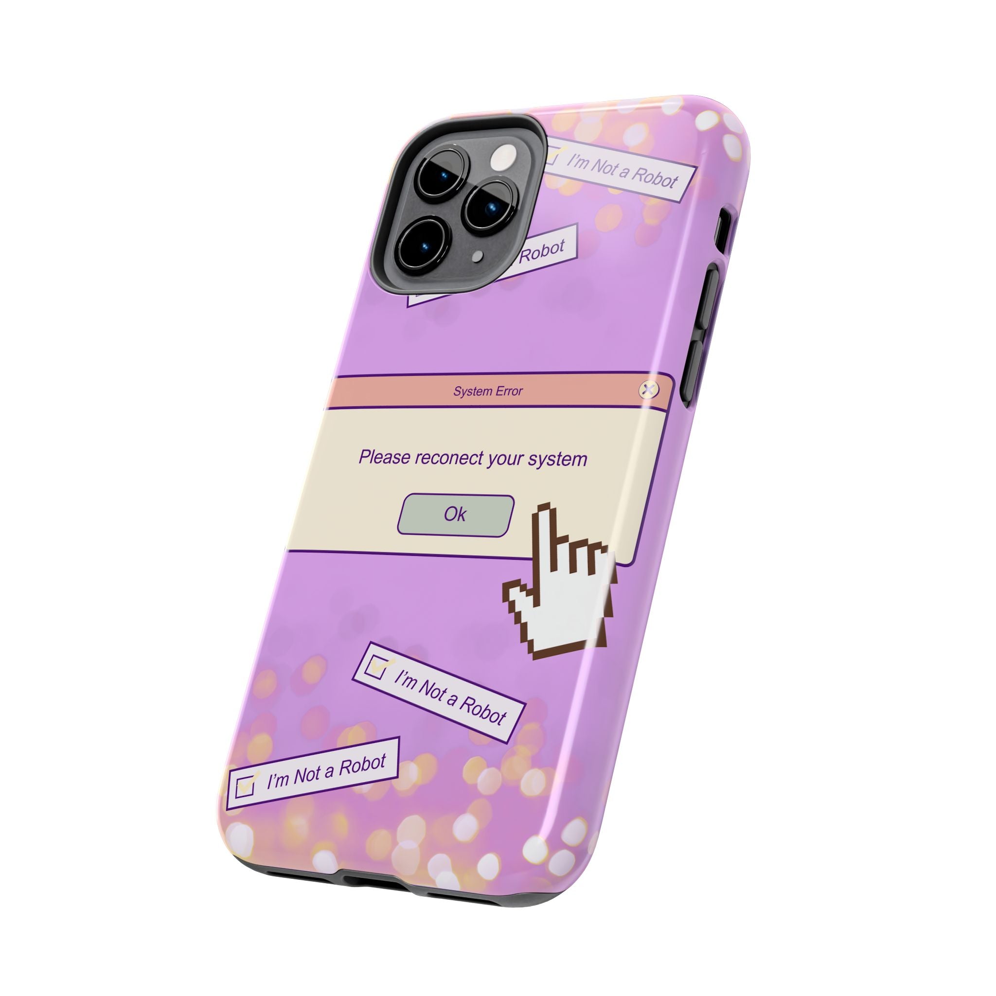 Y2K I’m Not a Robot System Error Phone Case 🤖💻📱