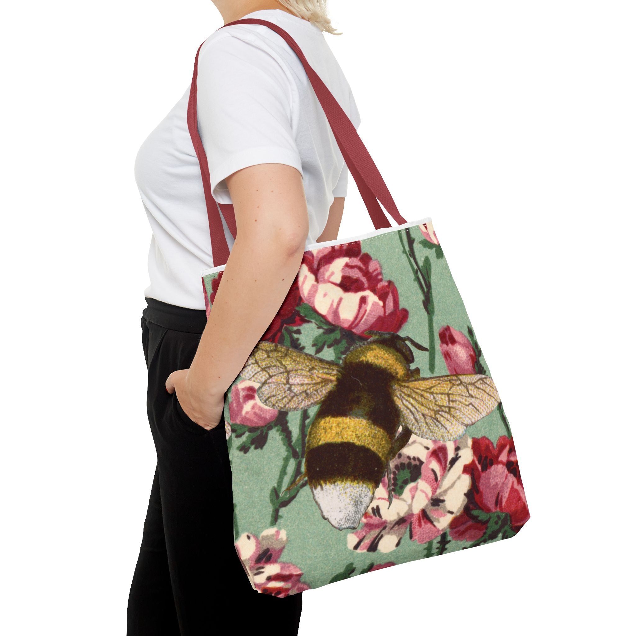 🐝🌼 60s Bumble Bee Floral Tote Bag 🌸✨