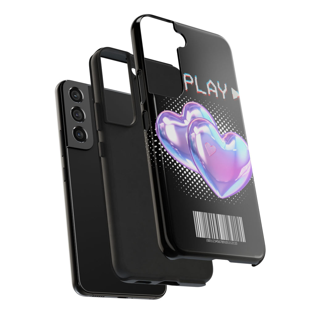 Y2K Black Play Barcode Phone Case 📱🖤