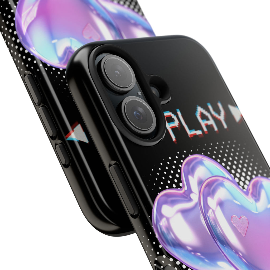 Y2K Black Play Barcode Phone Case 📱🖤