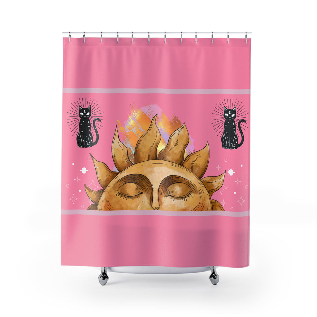 🐱 Mystical Kitties Sun Shower Curtain