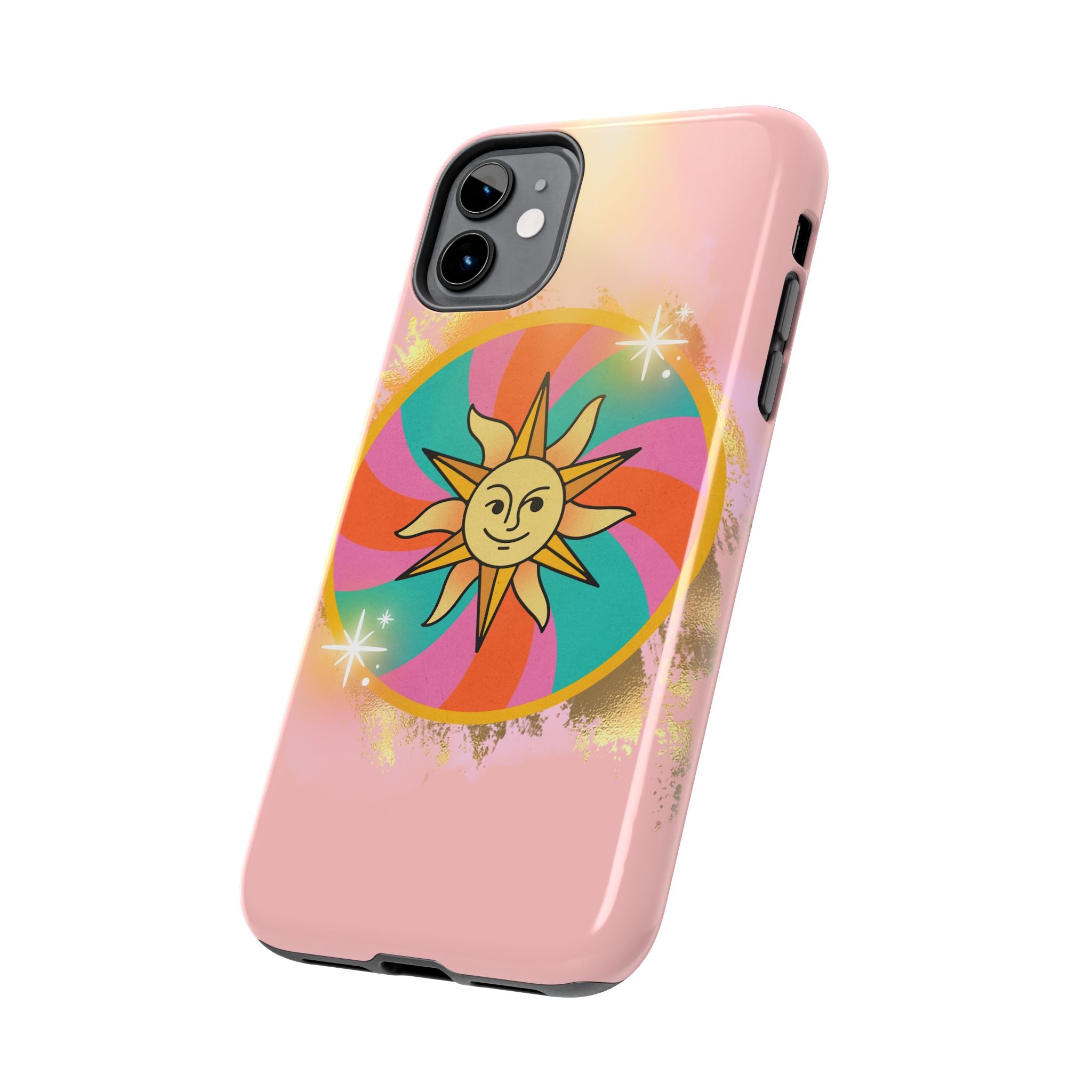 70s Sunshine Tarot Gold Mystical Phone Case 🔮☀️📱
