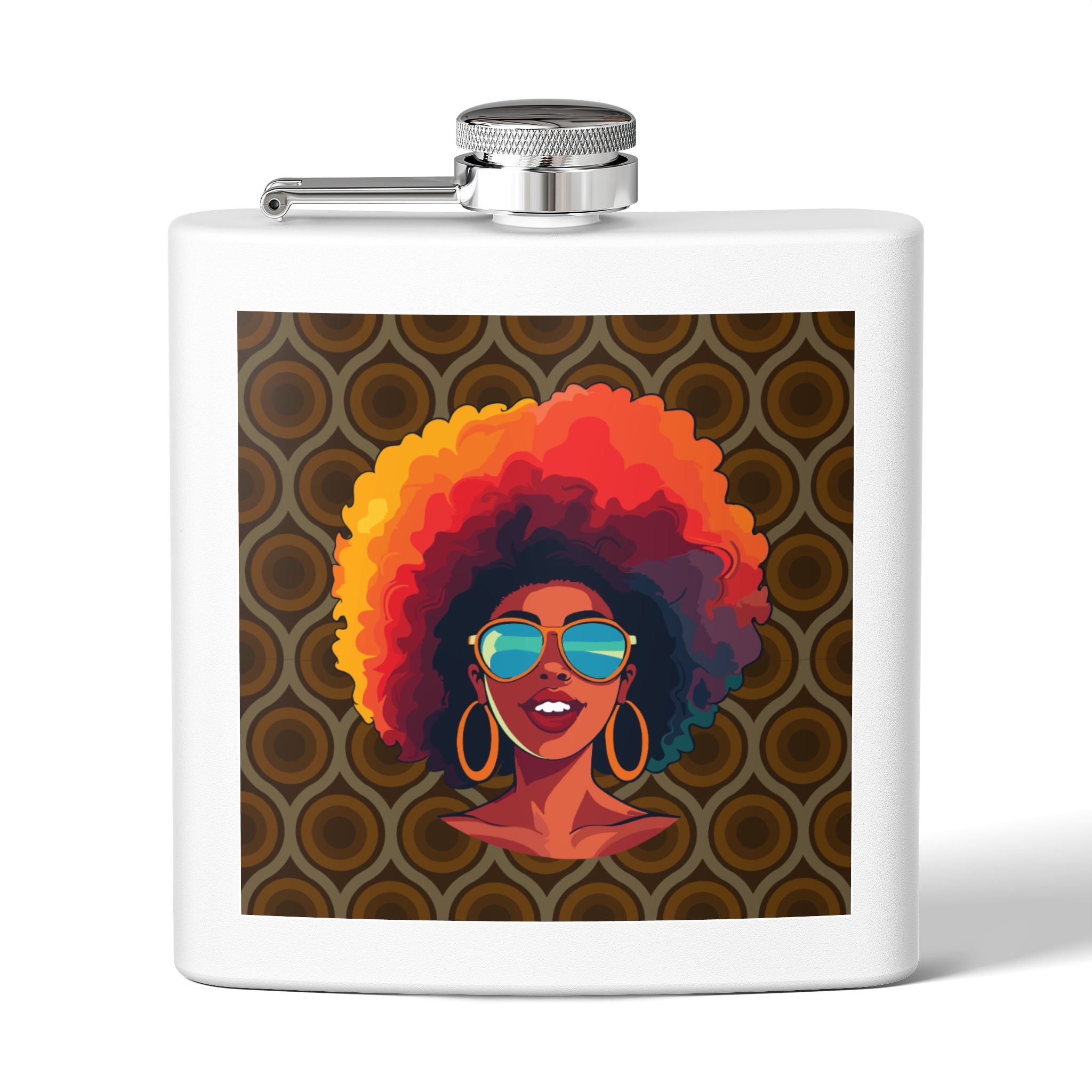Beautiful Afro Woman Flask