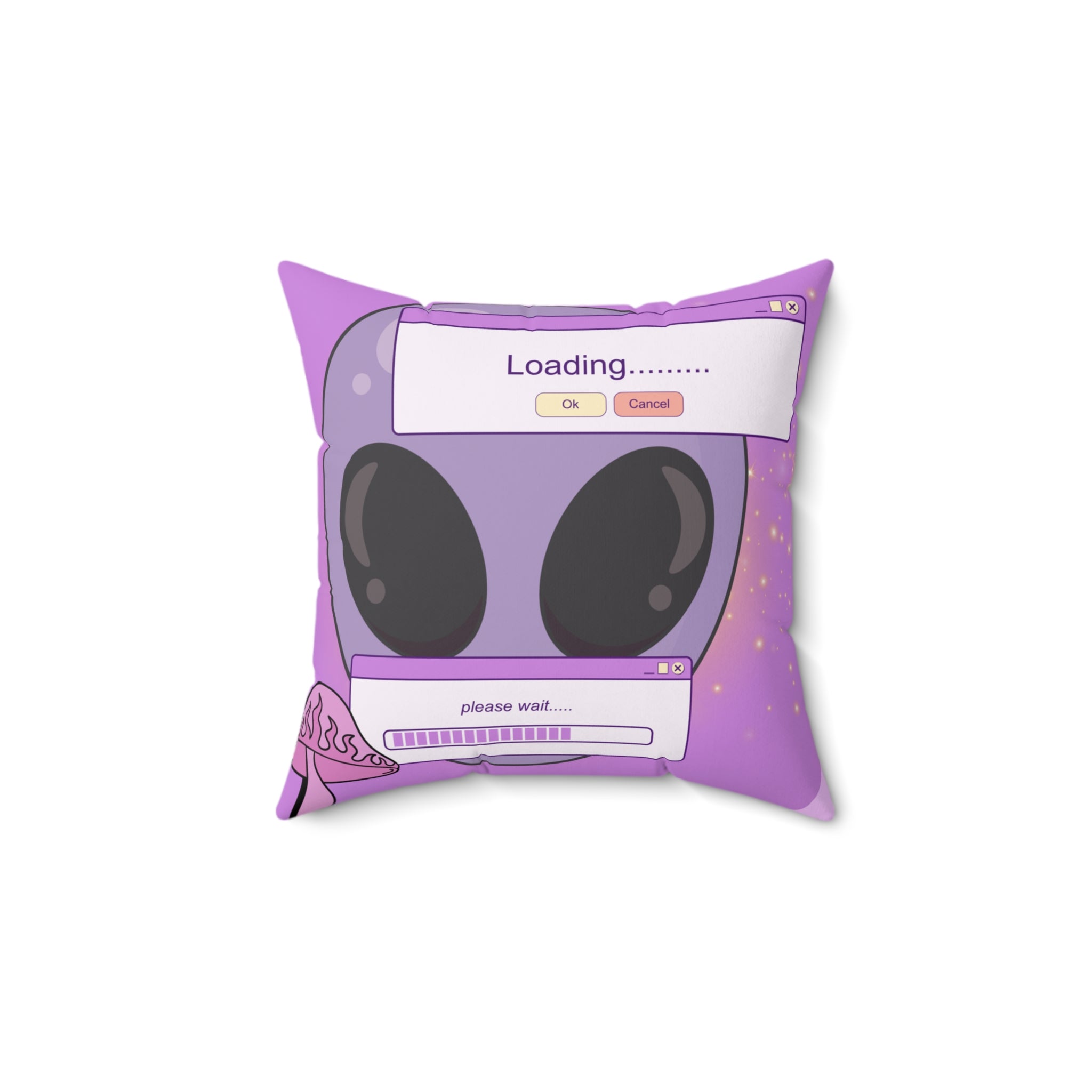 Y2K Alien Save Me Pillow 👽💜🖱️