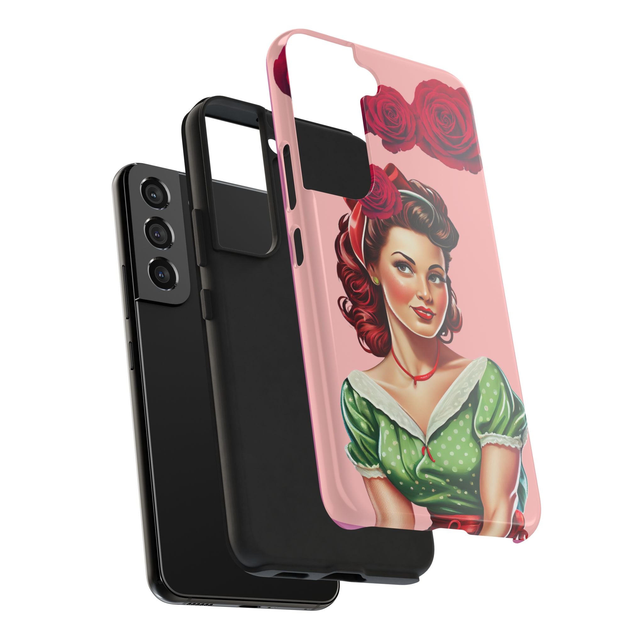 50s Rose Pinup Romance Phone Case 🌹💕📱