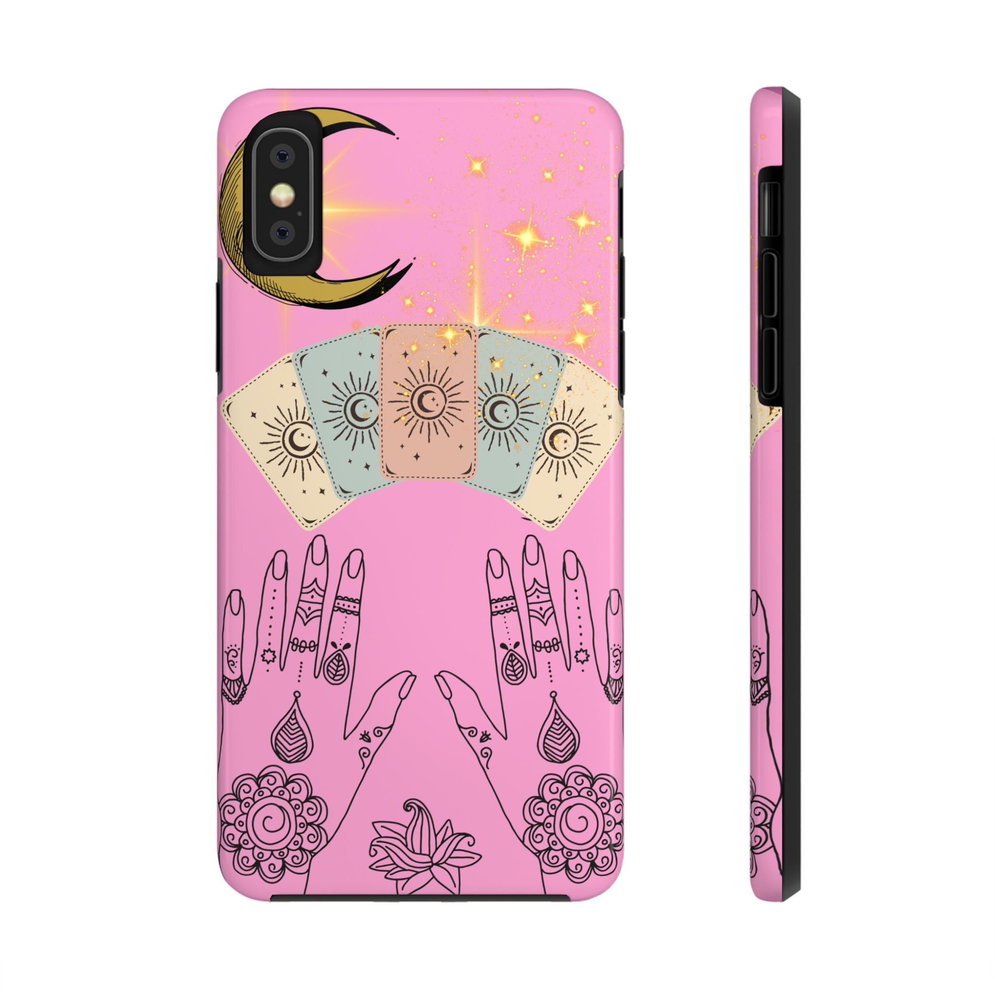 60s–70s Mystical Tarot Henna Hands Phone Case 🔮📱