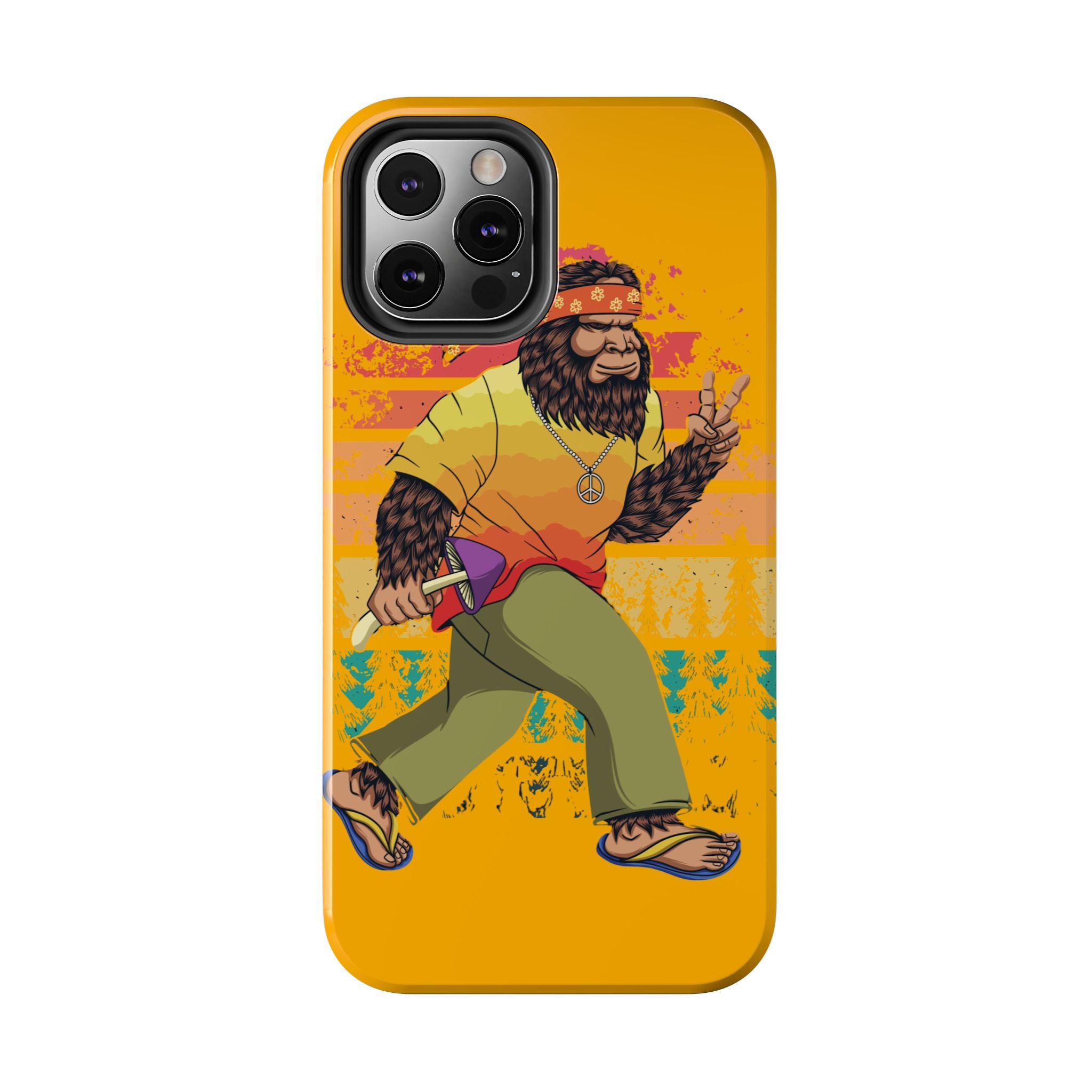 70s Bigfoot Mushroom Hunting Peace Phone Case 🍄✌️