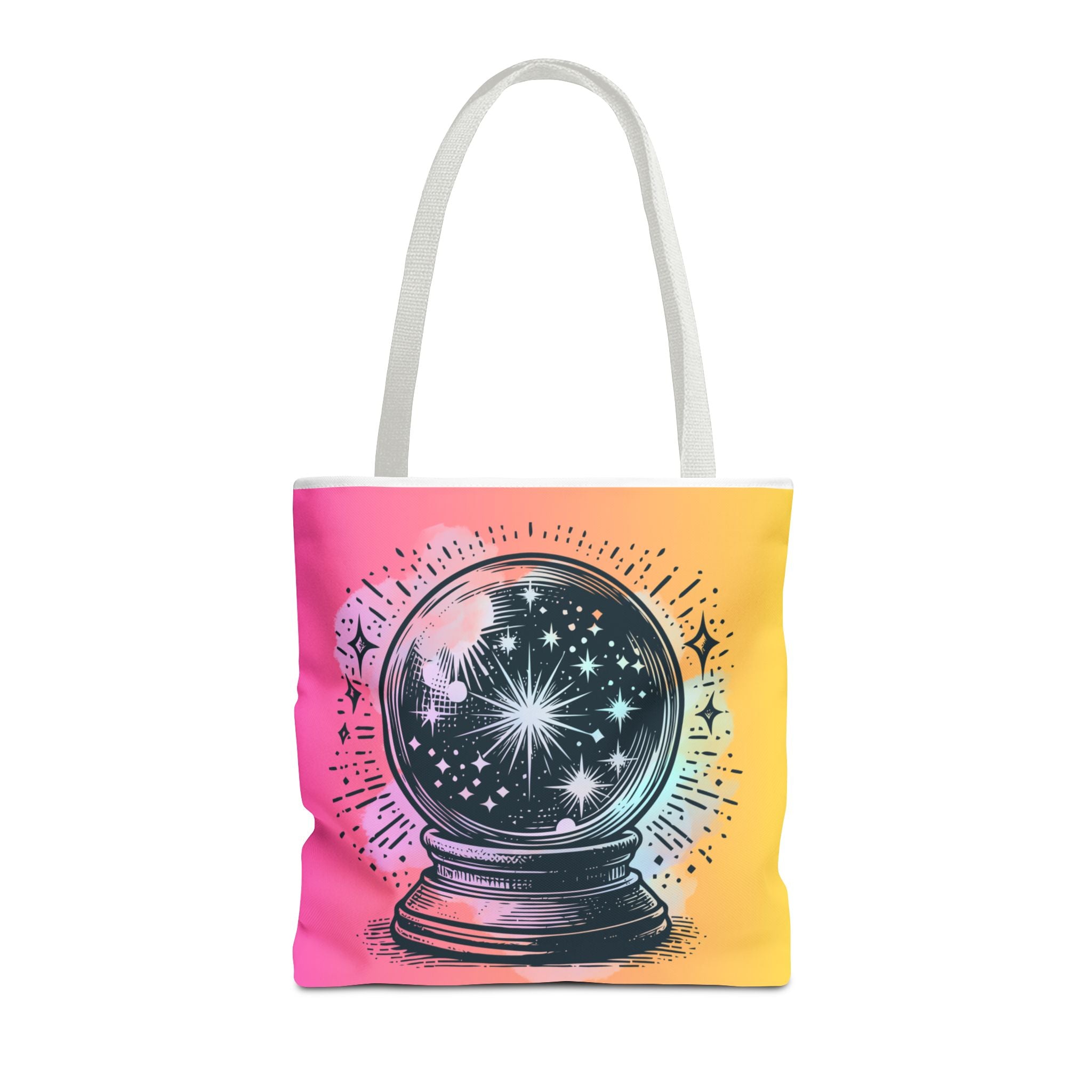 🔮✨ 70s Crystal Ball Mystical Tote Bag 🌼🌙
