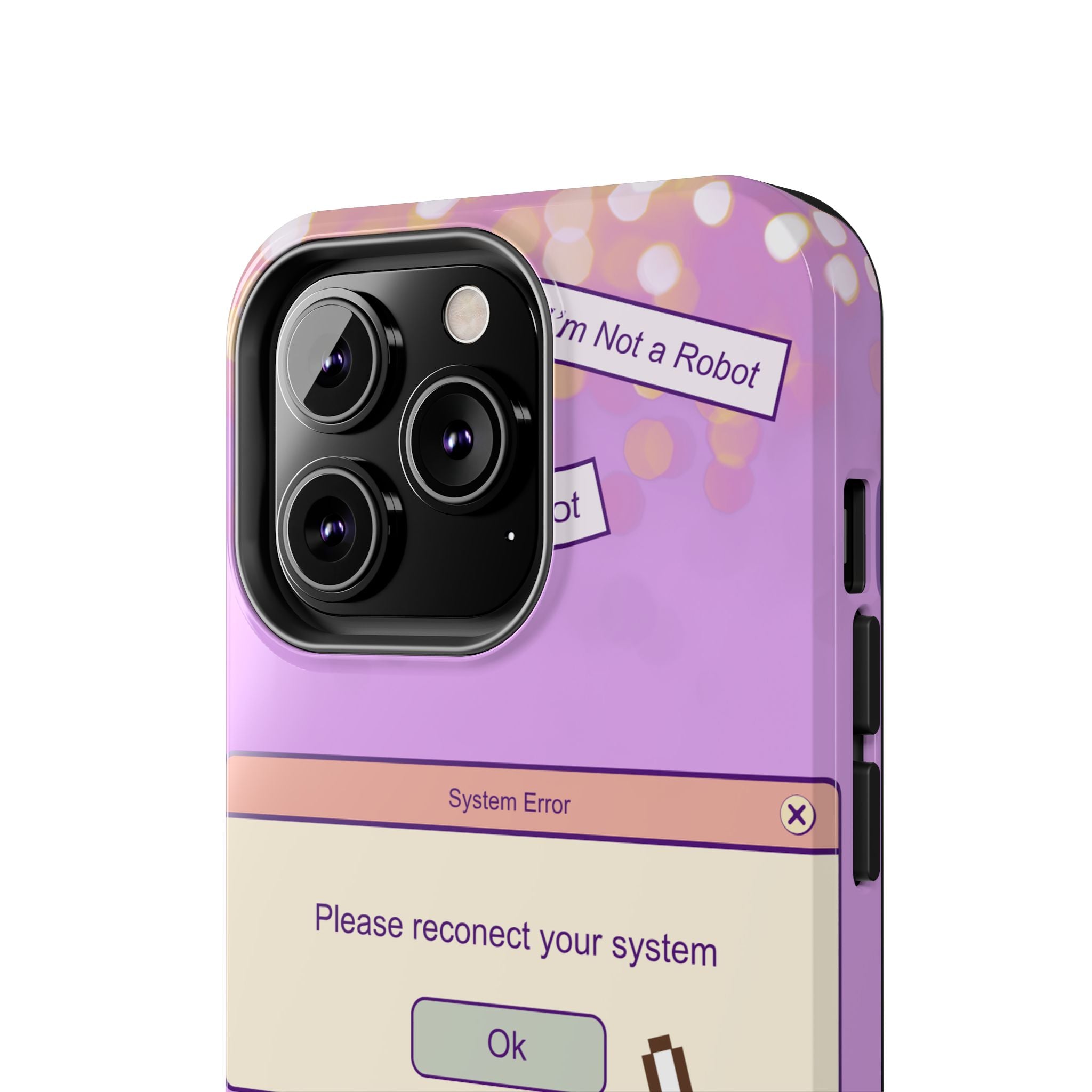 Y2K I’m Not a Robot System Error Phone Case 🤖💻📱