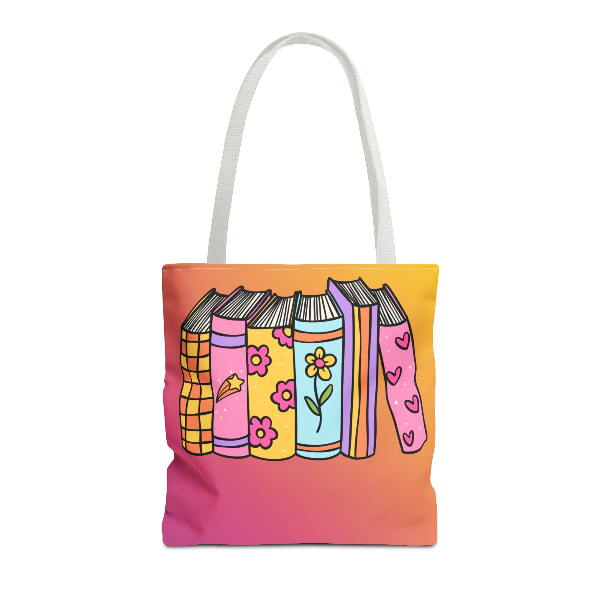 💿 90s Book Collector Bright Books Tote Bag
