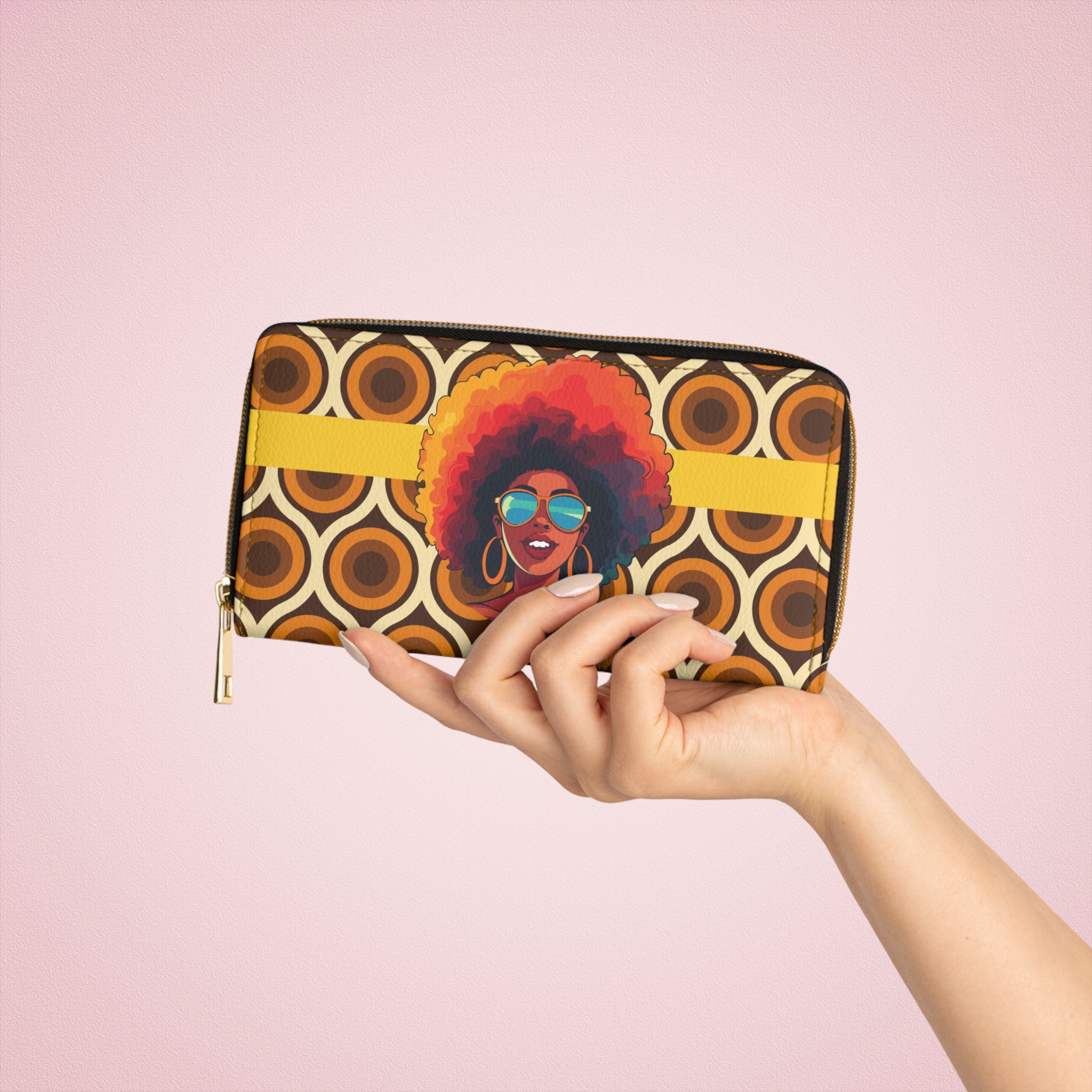 70s Gorgeous Afro Woman Wallet 🧡🌻✊🏾