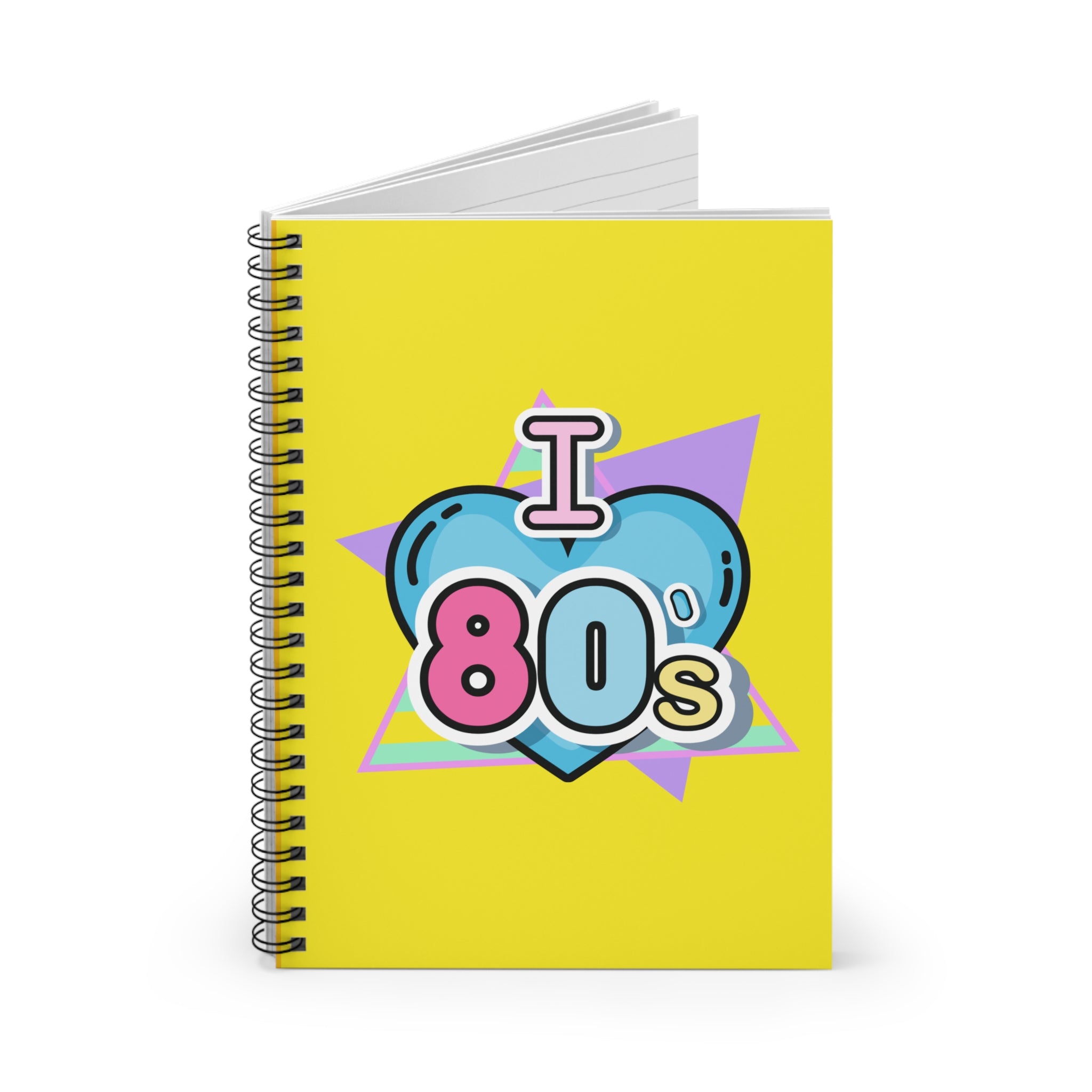 80s Love Spiral Notebook - Nostalgic Stationery for 80s Lovers, Gifts for Retro Fans, Cute Journal, School Supplies, Teachers' Gift