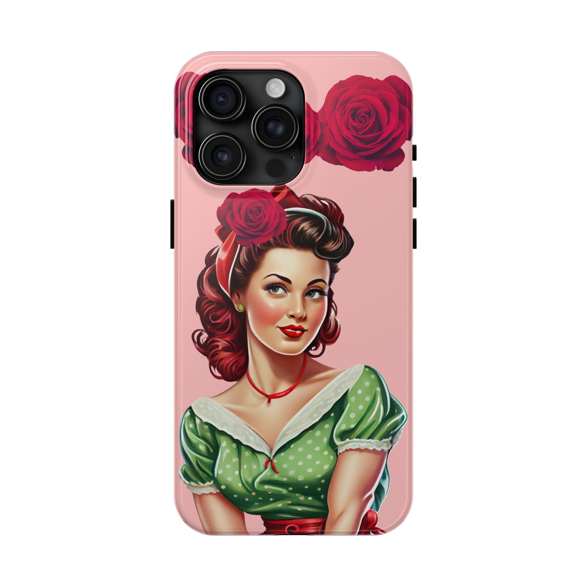 50s Rose Pinup Romance Phone Case 🌹💕📱