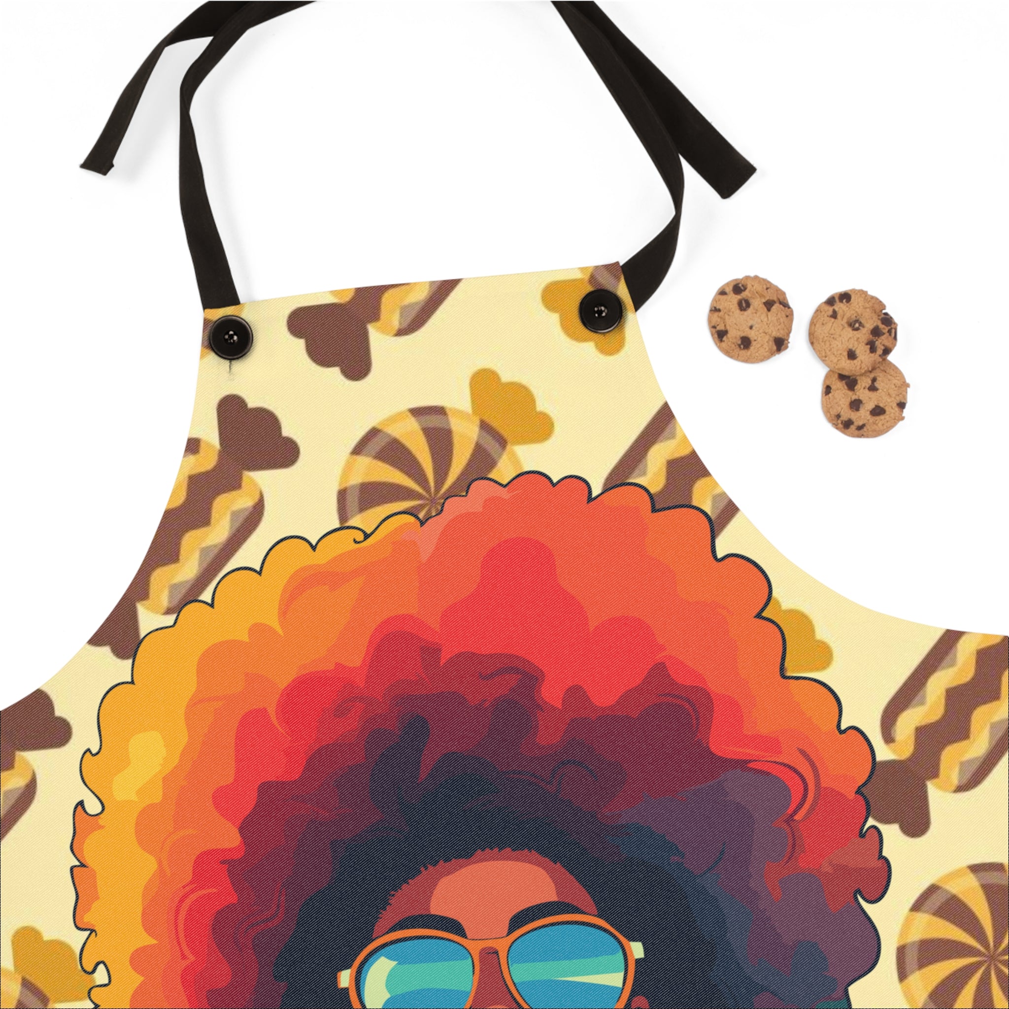 70s Afro Retro Cooking Apron ✨👩🏾‍🍳
