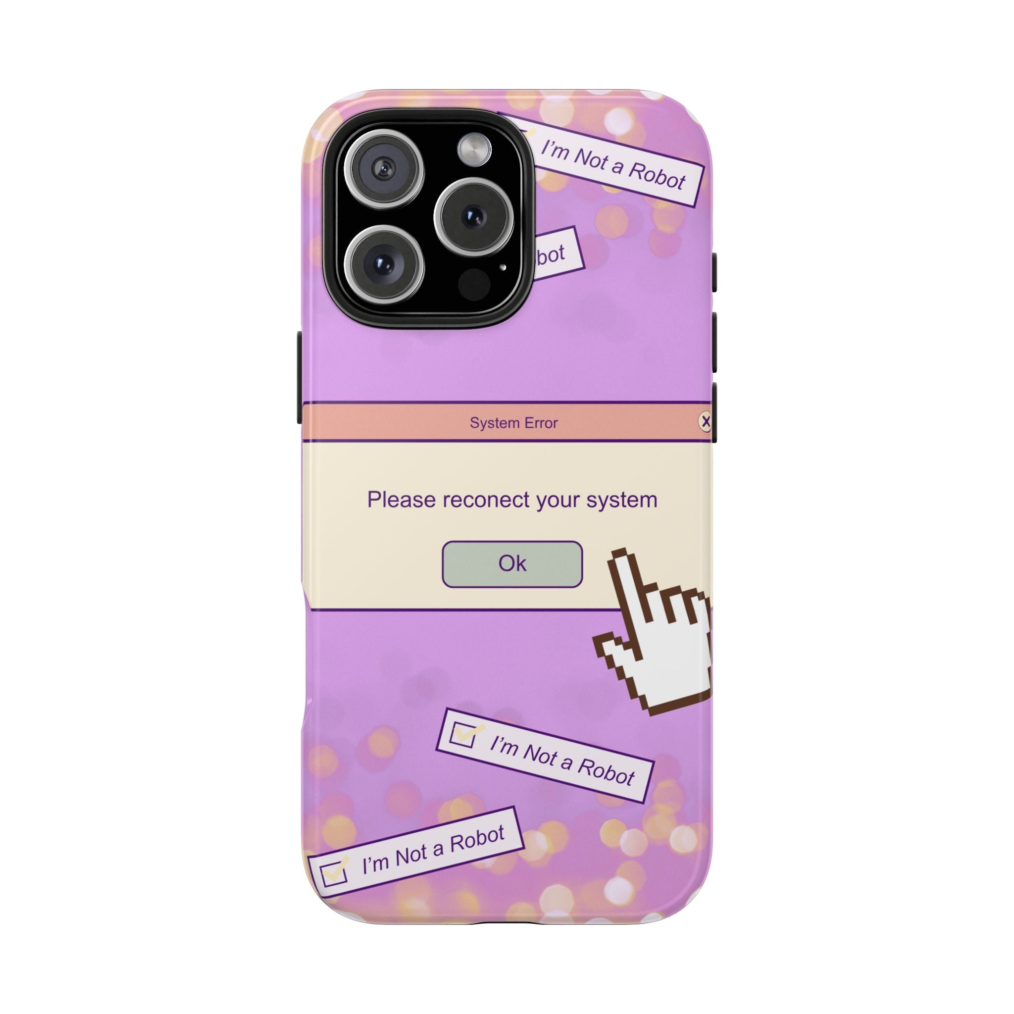 Y2K I’m Not a Robot System Error Phone Case 🤖💻📱