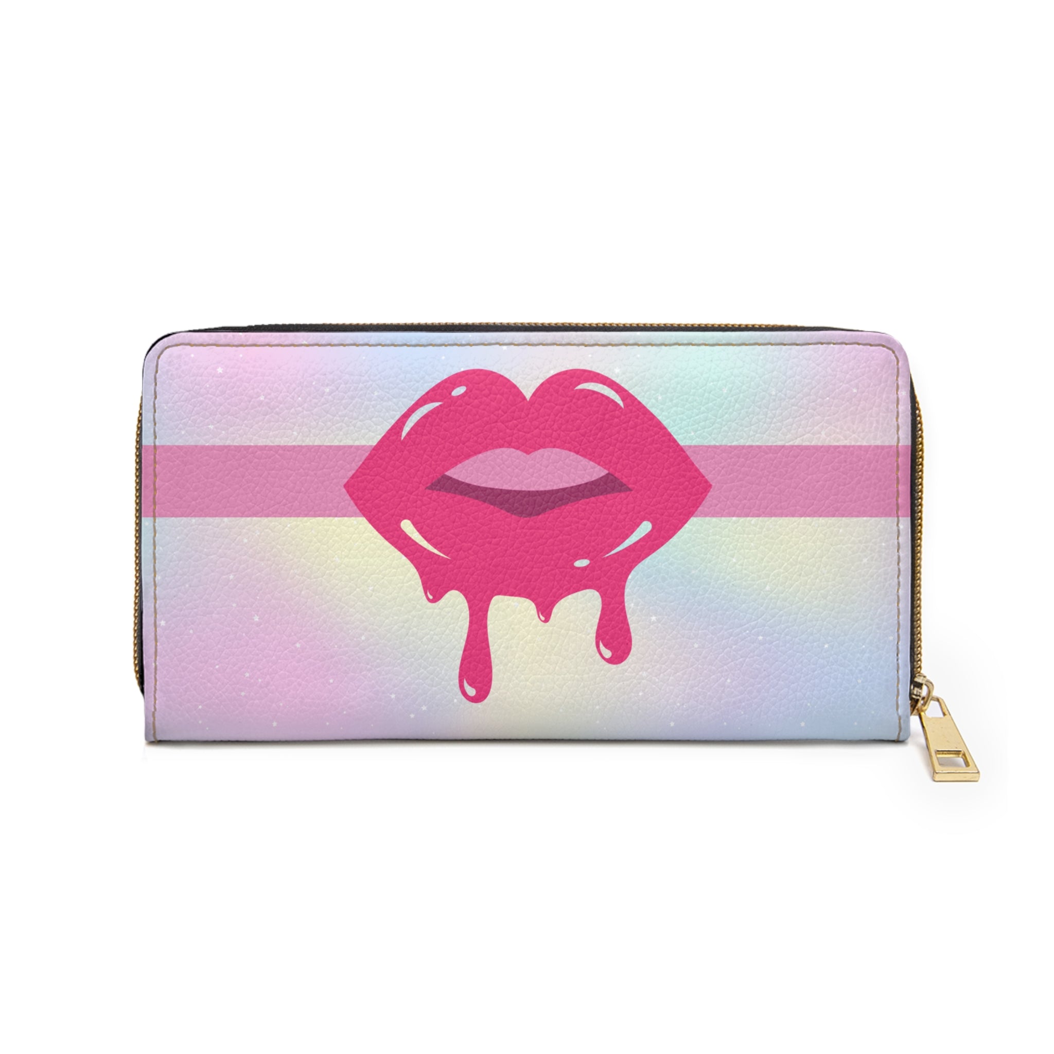 Y2K Sparkle Hot Pink Lips Wallet 💋✨🌈
