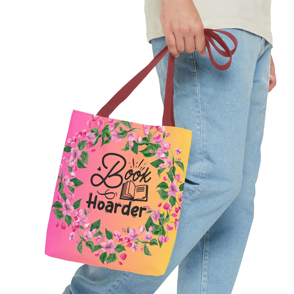💖 60s–90s Book Hoarder Retro Tote Bag – Bright Pink & Yellow