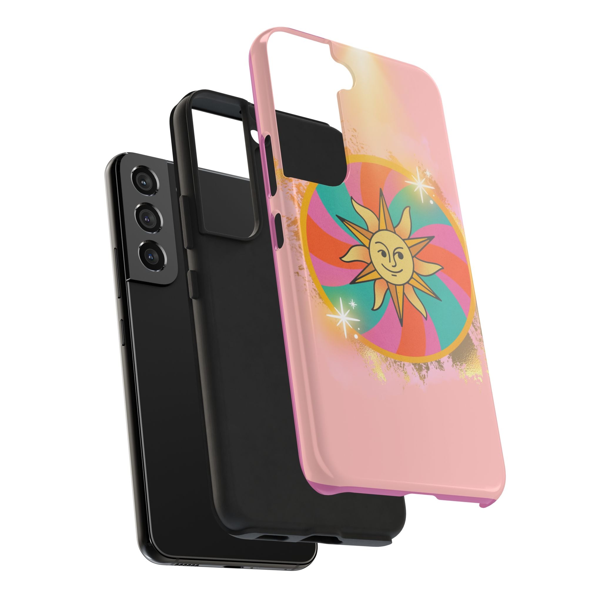 70s Sunshine Tarot Gold Mystical Phone Case 🔮☀️📱