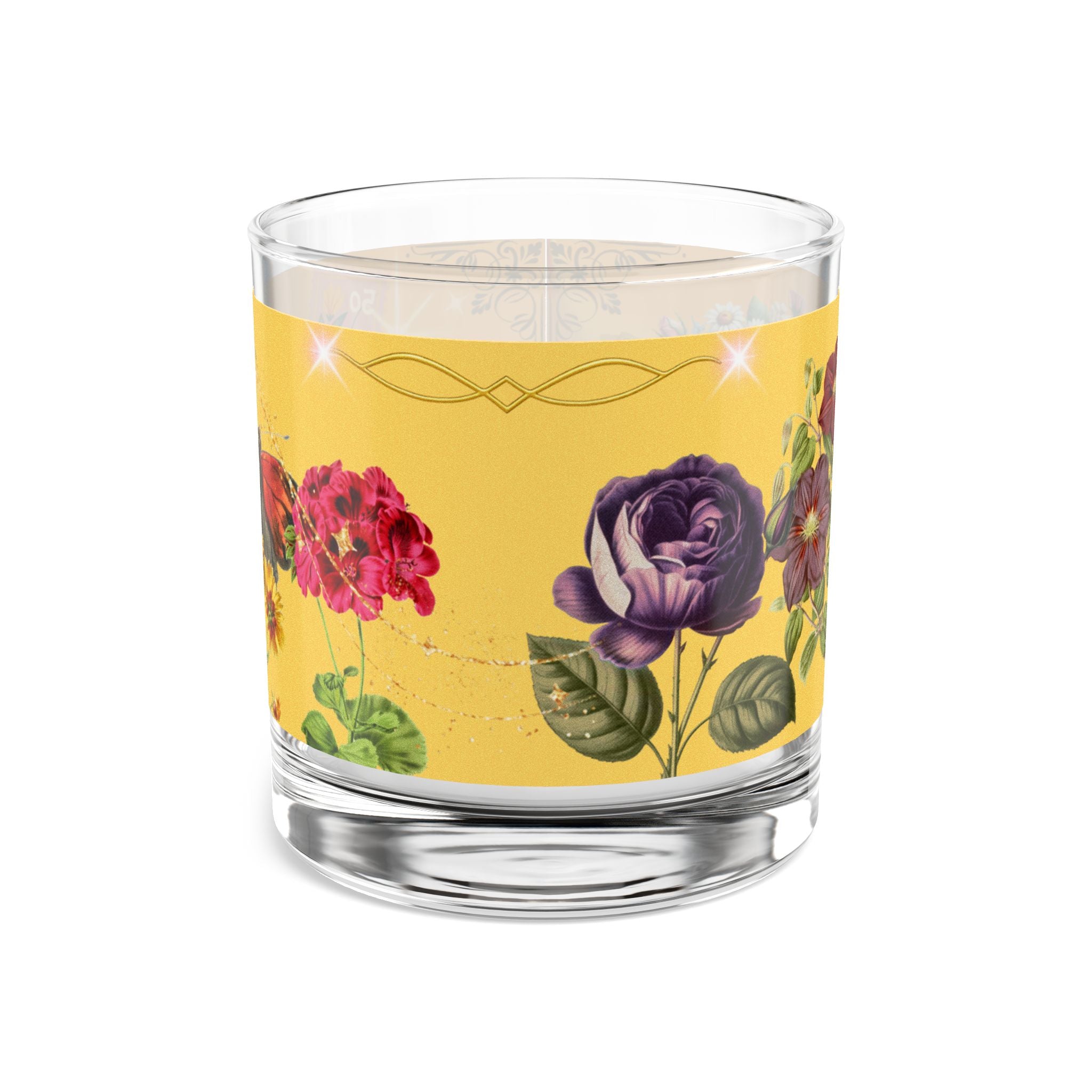 🌸🦋 50s Floral Butterfly Sunshine Garden Glass 🌞✨
