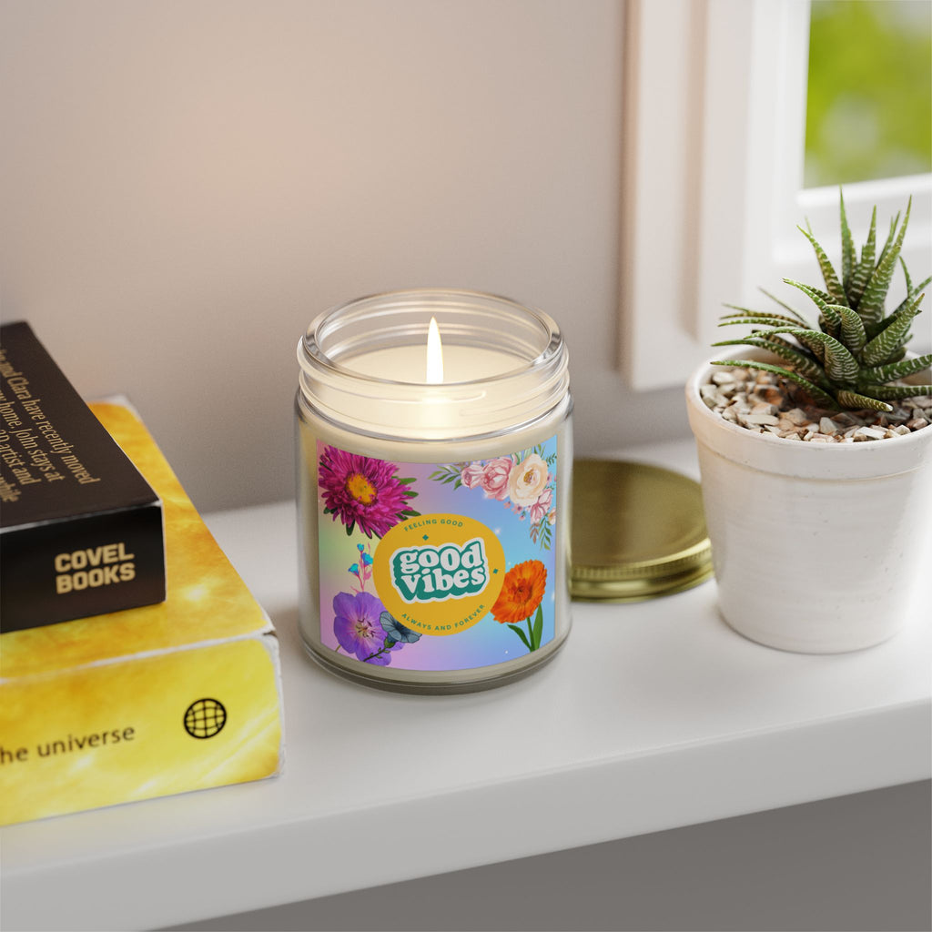 🌸 Good Vibes Floral Candle