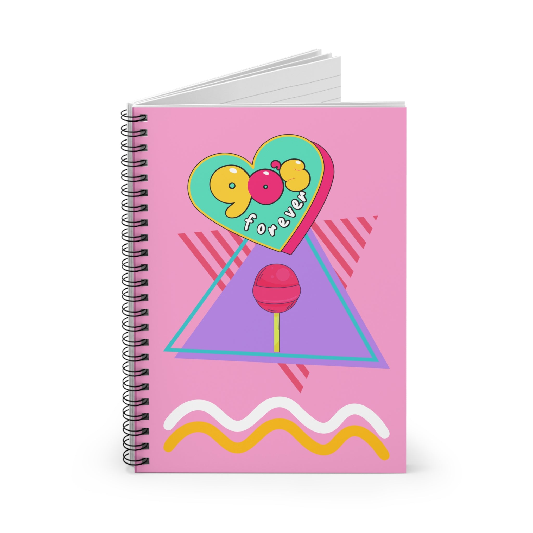 🍭💖 90s Forever Heart Squiggle Lollipop Journal 🌈✨