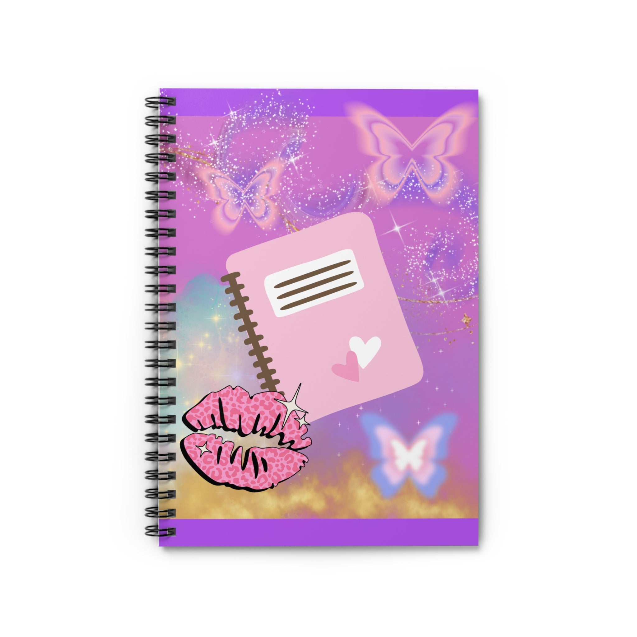 🦋💋 90s–Y2K Butterfly & Lips Journal 🌈✨
