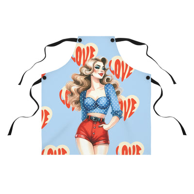 50s Pinup Love Cooking Apron 💖👩‍🍳