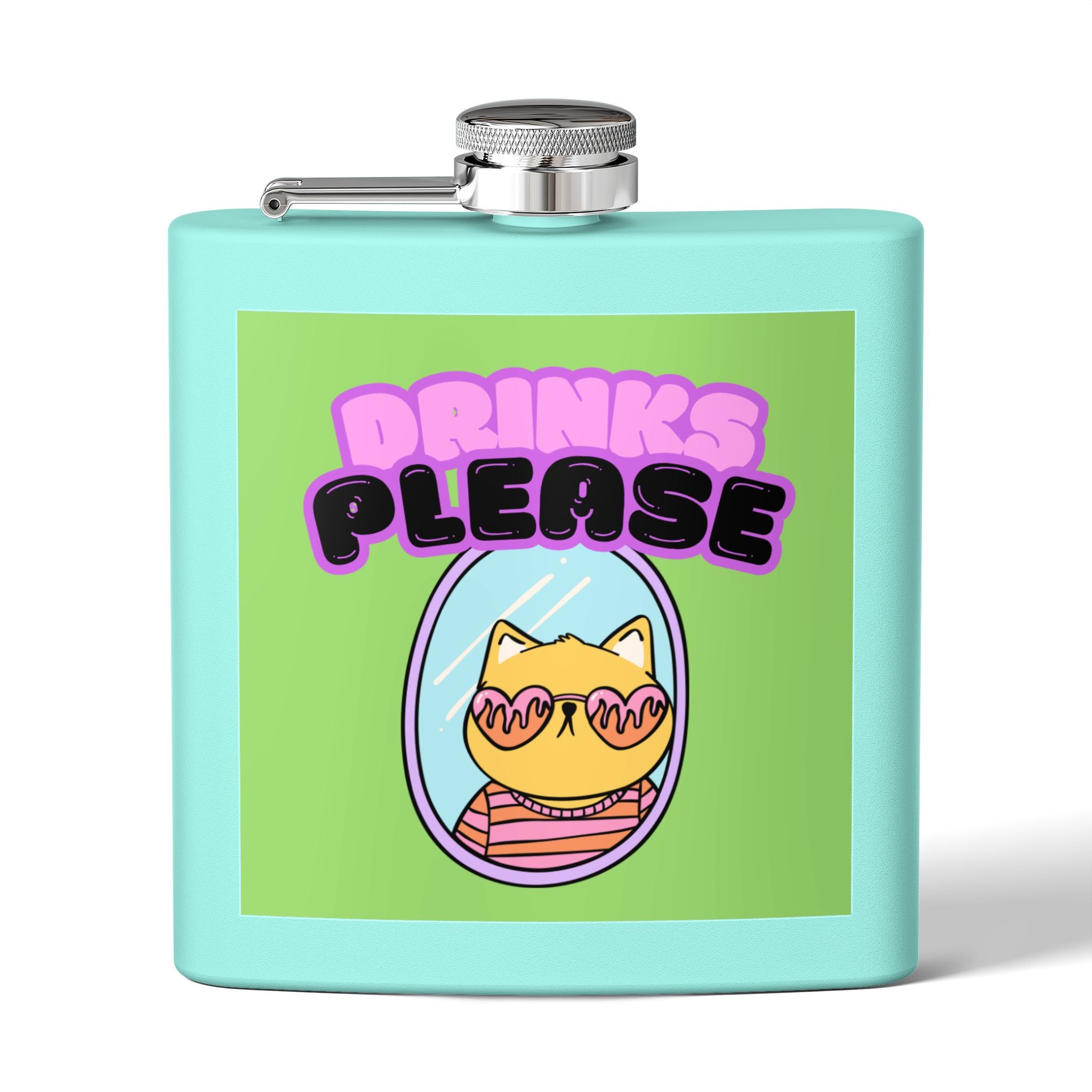 Drinks Please Cool Cat Flask