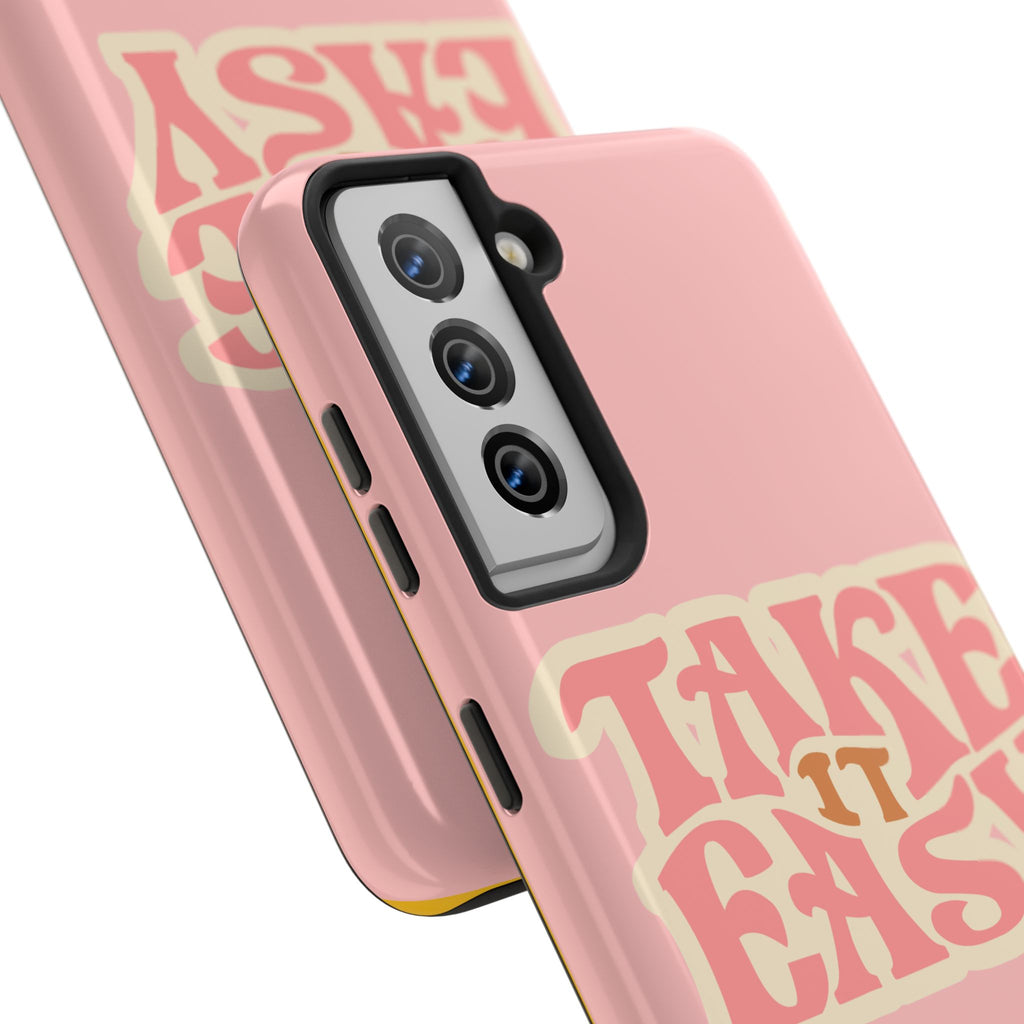 60s Pink Take It Easy Phone Case 🌸✌️📱