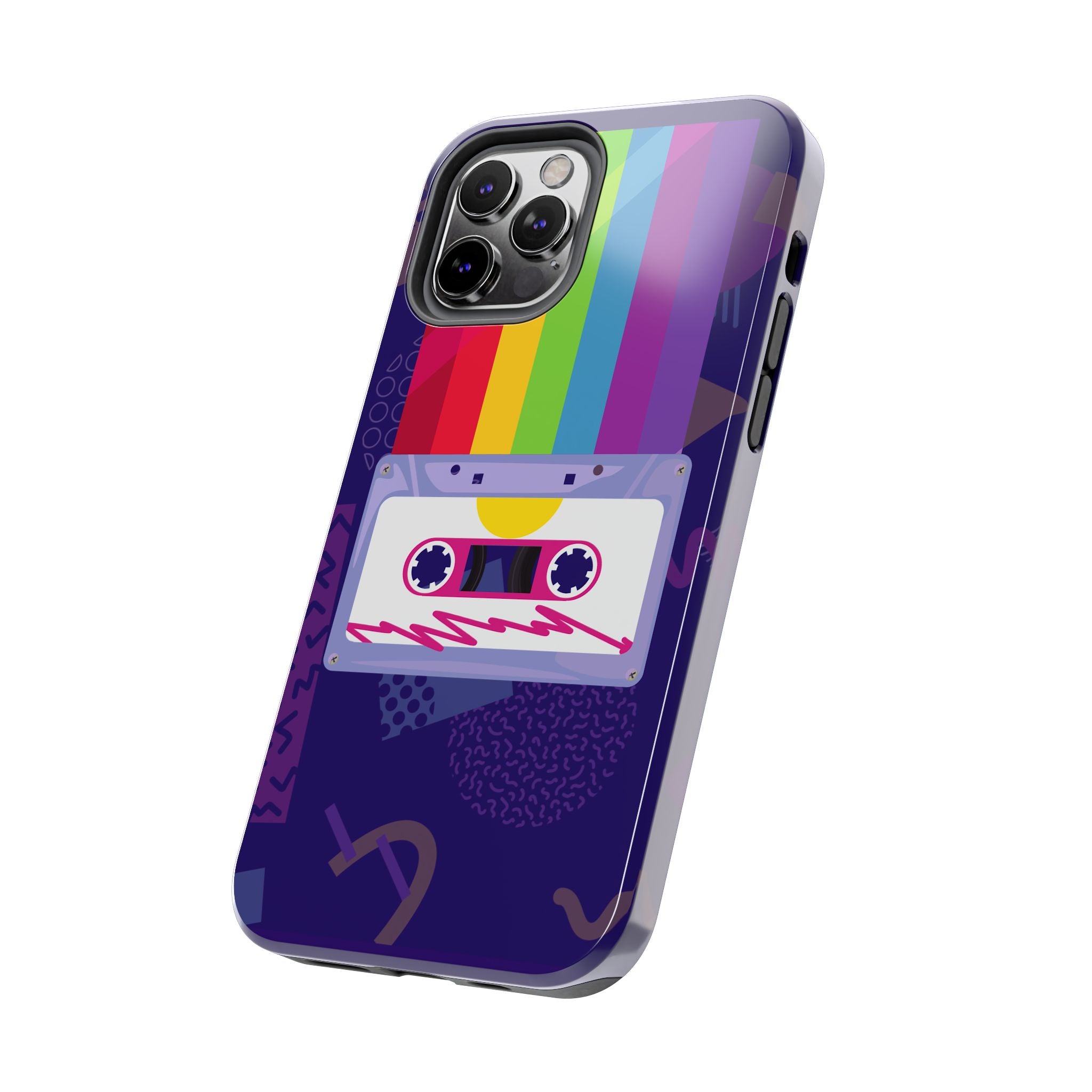80s–90s Cassette Rainbow Phone Case 📼🌈📱
