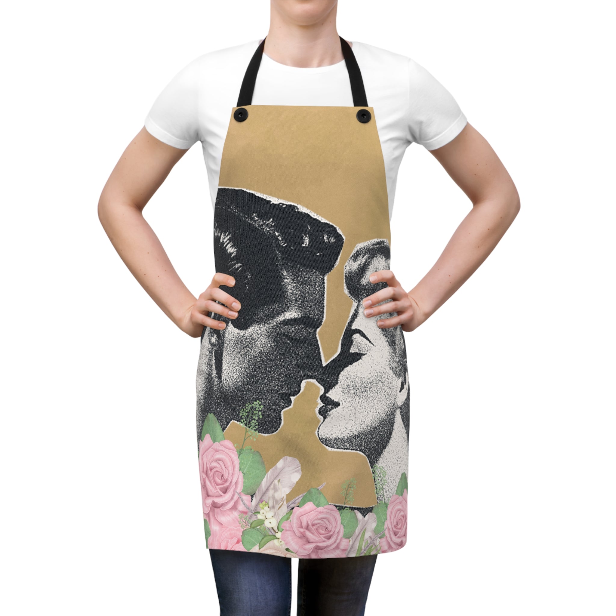 🌹💖 Vintage Old Love Floral Bouquet Apron 🌸👩‍🍳