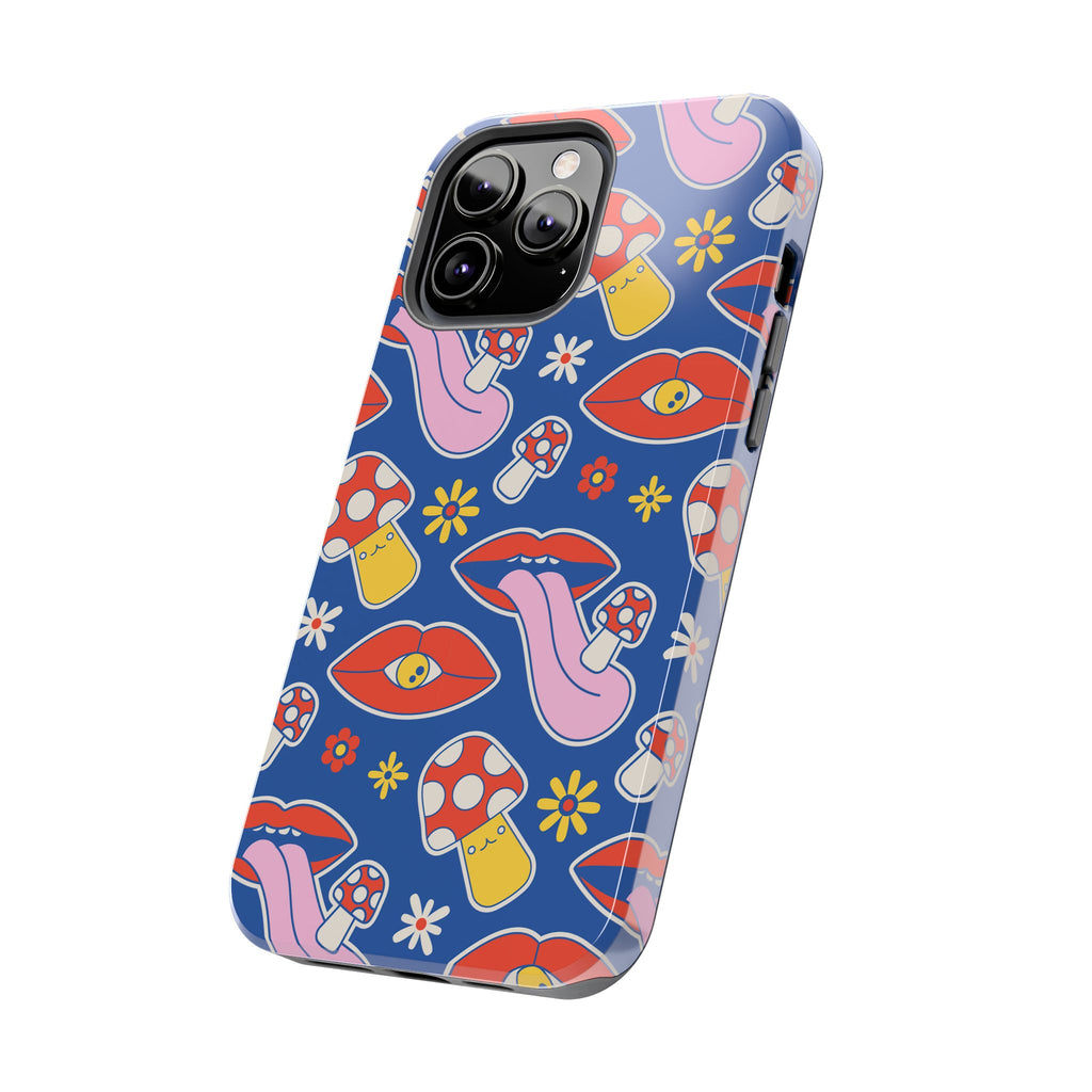 70s Lips Mushrooms Flower Power Phone Case 🌼💋🍄