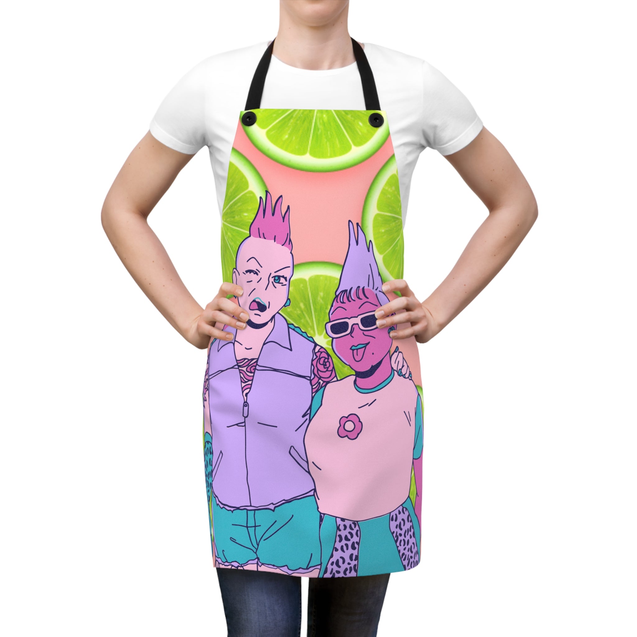 80s Punk Rock Cooking Apron 🍋👩‍🍳