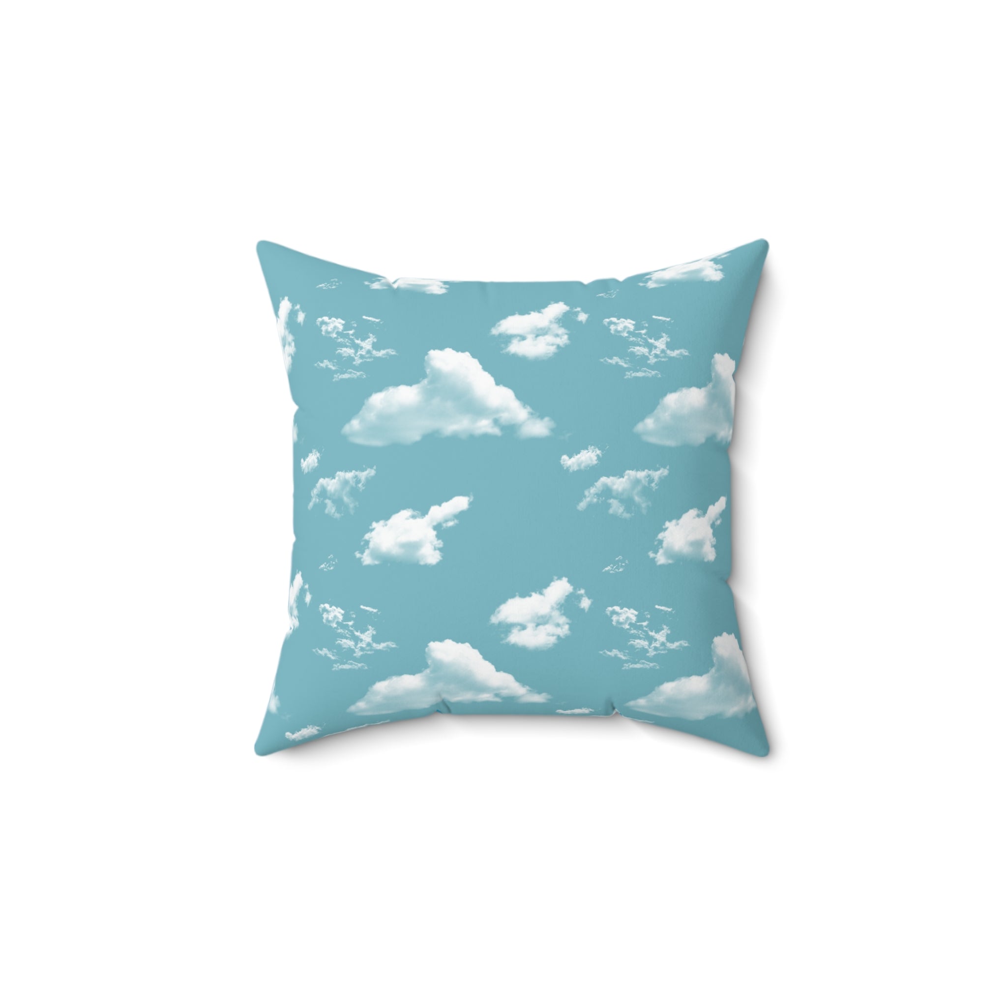 Blue Sky Clouds Y2K Pillow