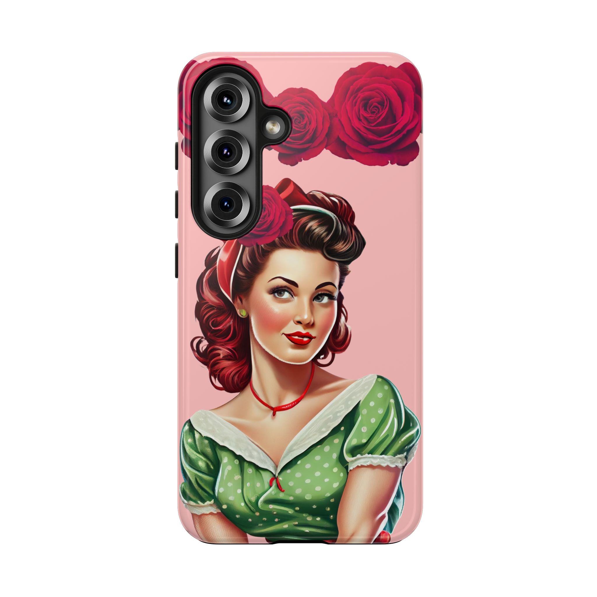 50s Rose Pinup Romance Phone Case 🌹💕📱