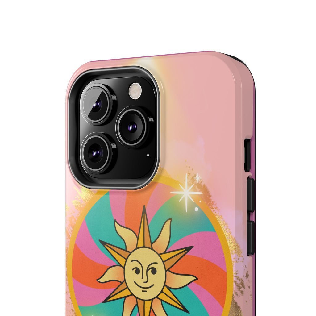 70s Sunshine Tarot Gold Mystical Phone Case 🔮☀️📱