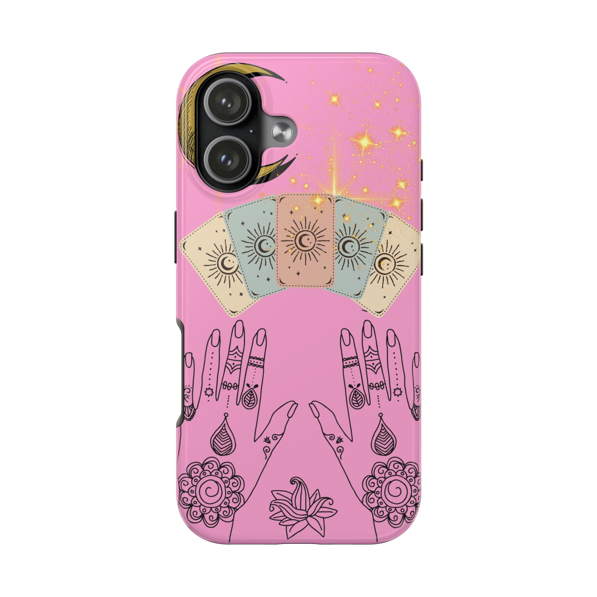 60s–70s Mystical Tarot Henna Hands Phone Case 🔮📱