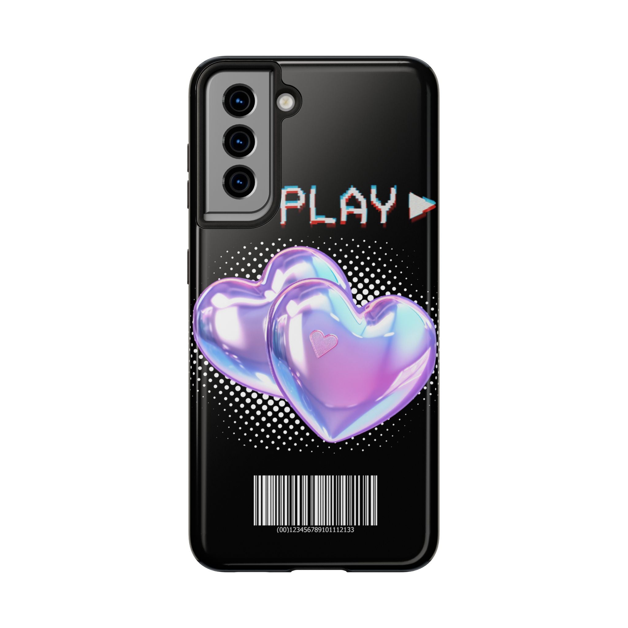 Y2K Black Play Barcode Phone Case 📱🖤