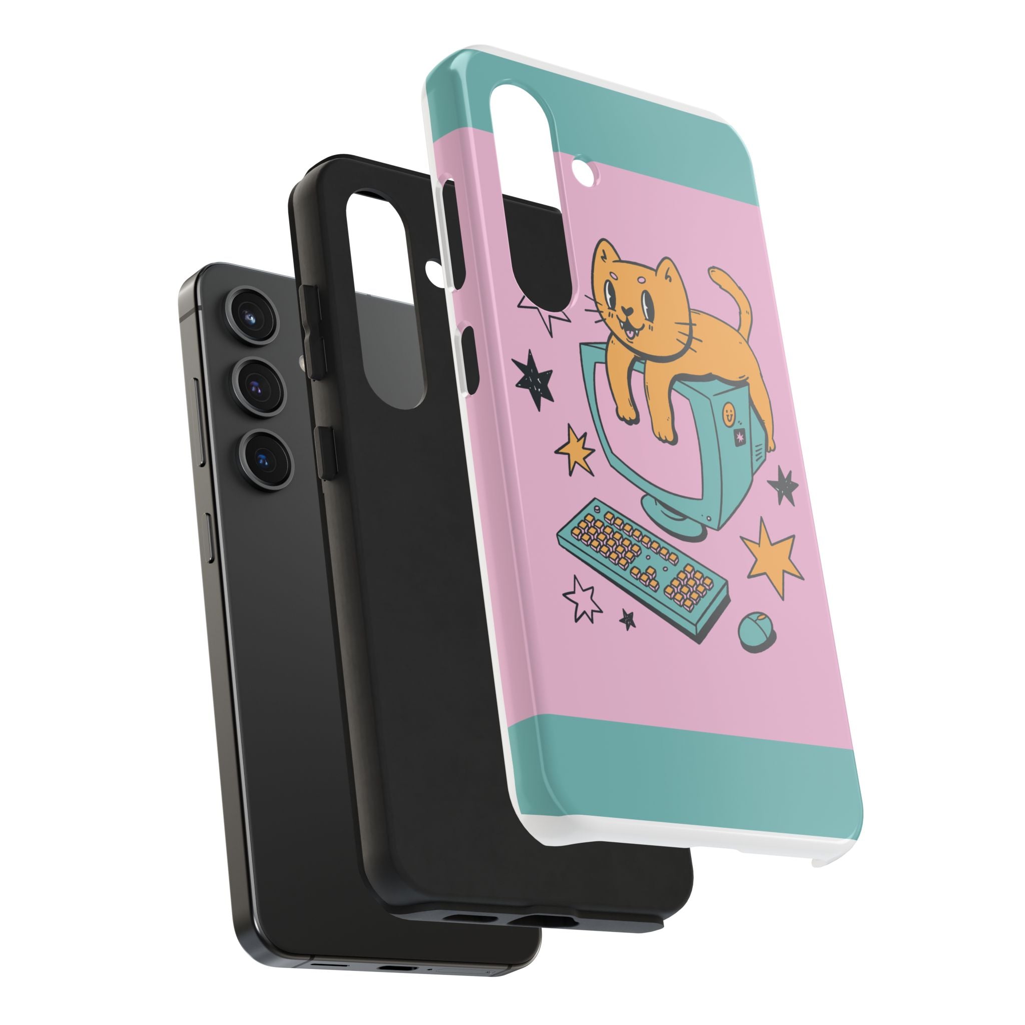 90s Cat and Computer Phone Case 🐱💾