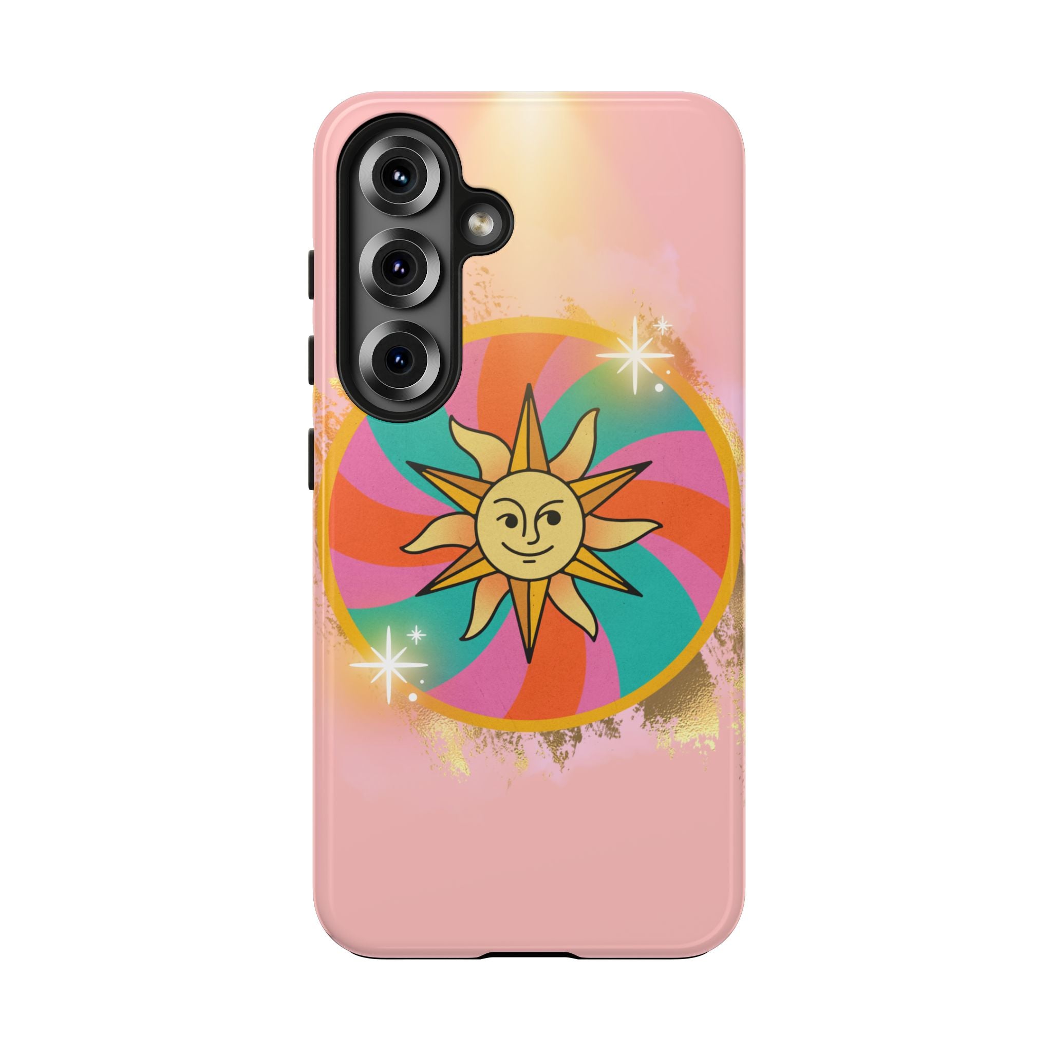 70s Sunshine Tarot Gold Mystical Phone Case 🔮☀️📱