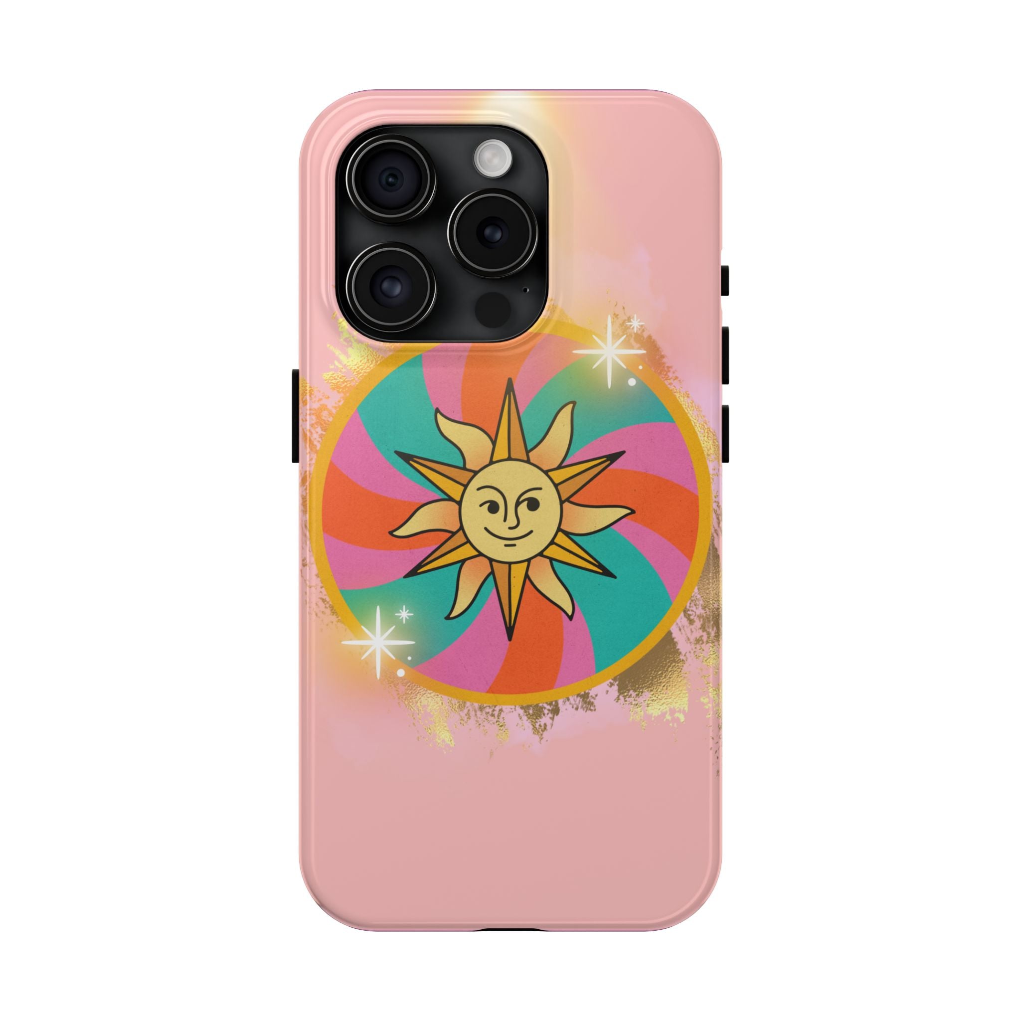 70s Sunshine Tarot Gold Mystical Phone Case 🔮☀️📱