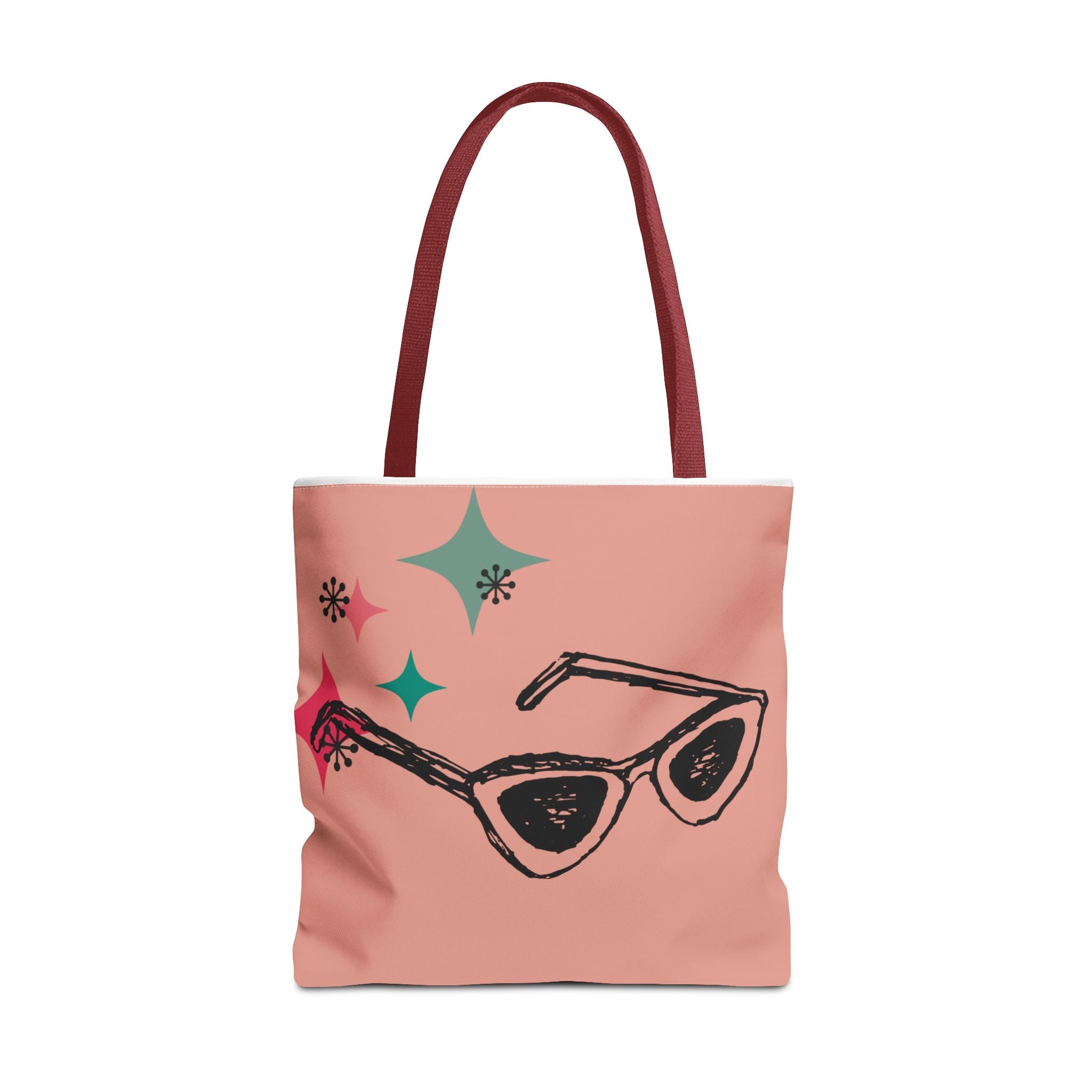 🕶️ 50s Retro Peachy Tote Bag