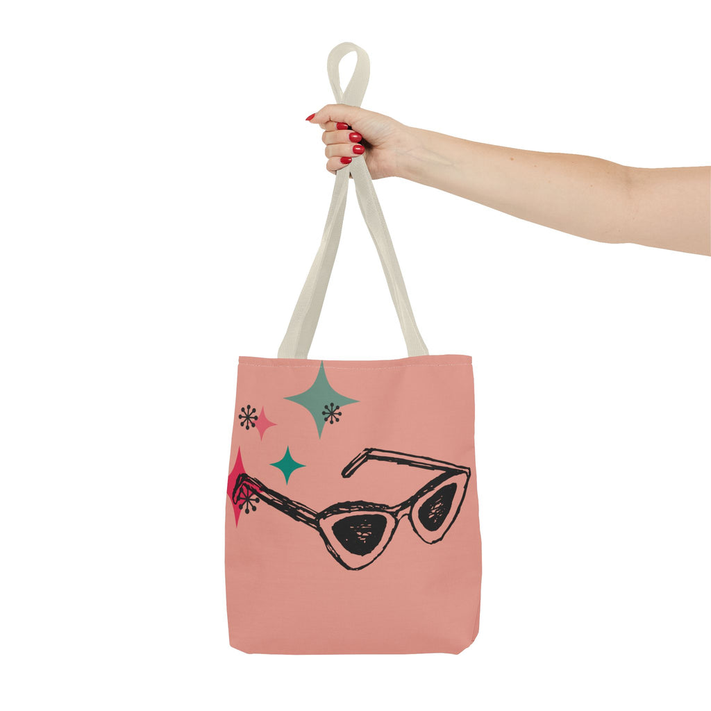 🕶️ 50s Retro Peachy Tote Bag