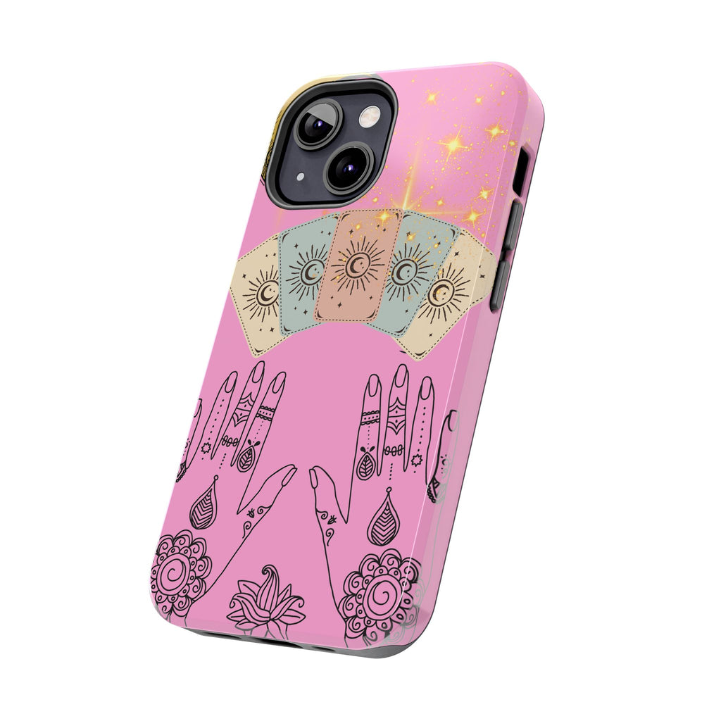 60s–70s Mystical Tarot Henna Hands Phone Case 🔮📱